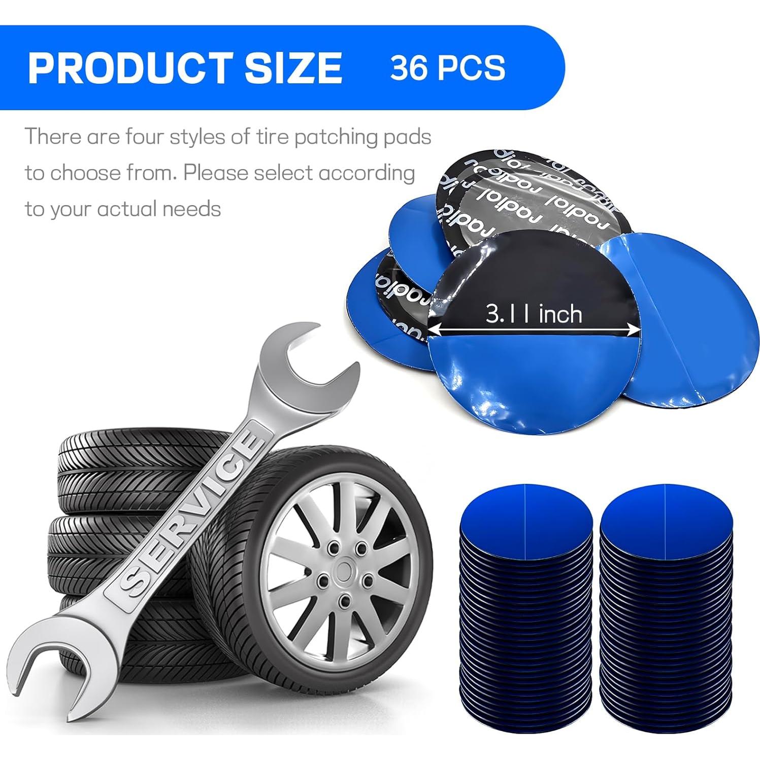 Parche para Neumáticos Wuyaoyao 79mm 36PCS Reparación Rápida