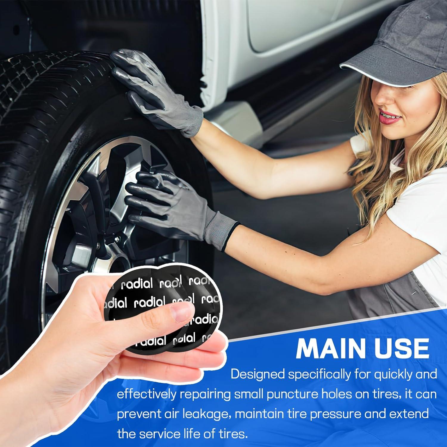 Parche para Neumáticos Wuyaoyao 79mm 36PCS Reparación Rápida