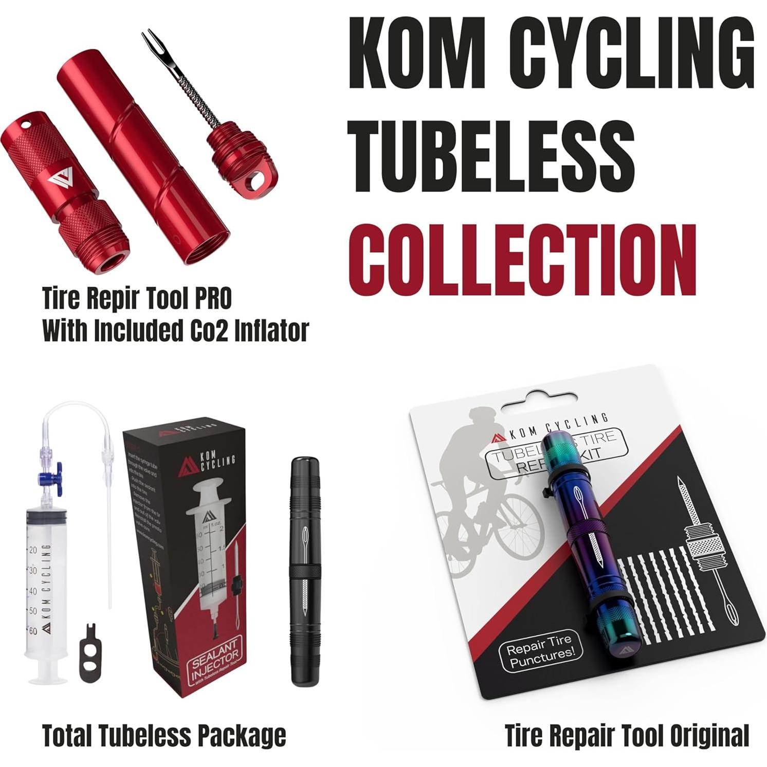 Kit de Reparación de Neumáticos Tubeless KOM Cycling - 25g