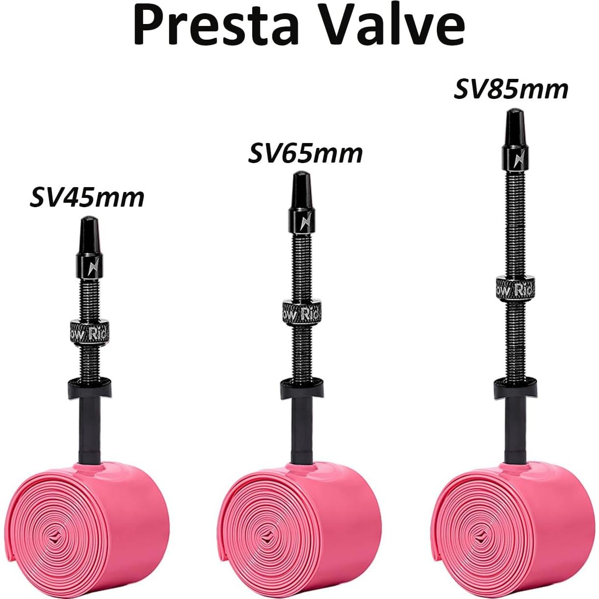 Paquete de 2 Tubos Internos QITUEX 700C x 18-32C Válvula Presta 45mm