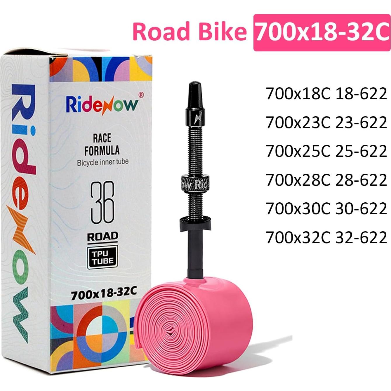 Paquete de 2 Tubos Internos QITUEX 700C x 18-32C Válvula Presta 45mm