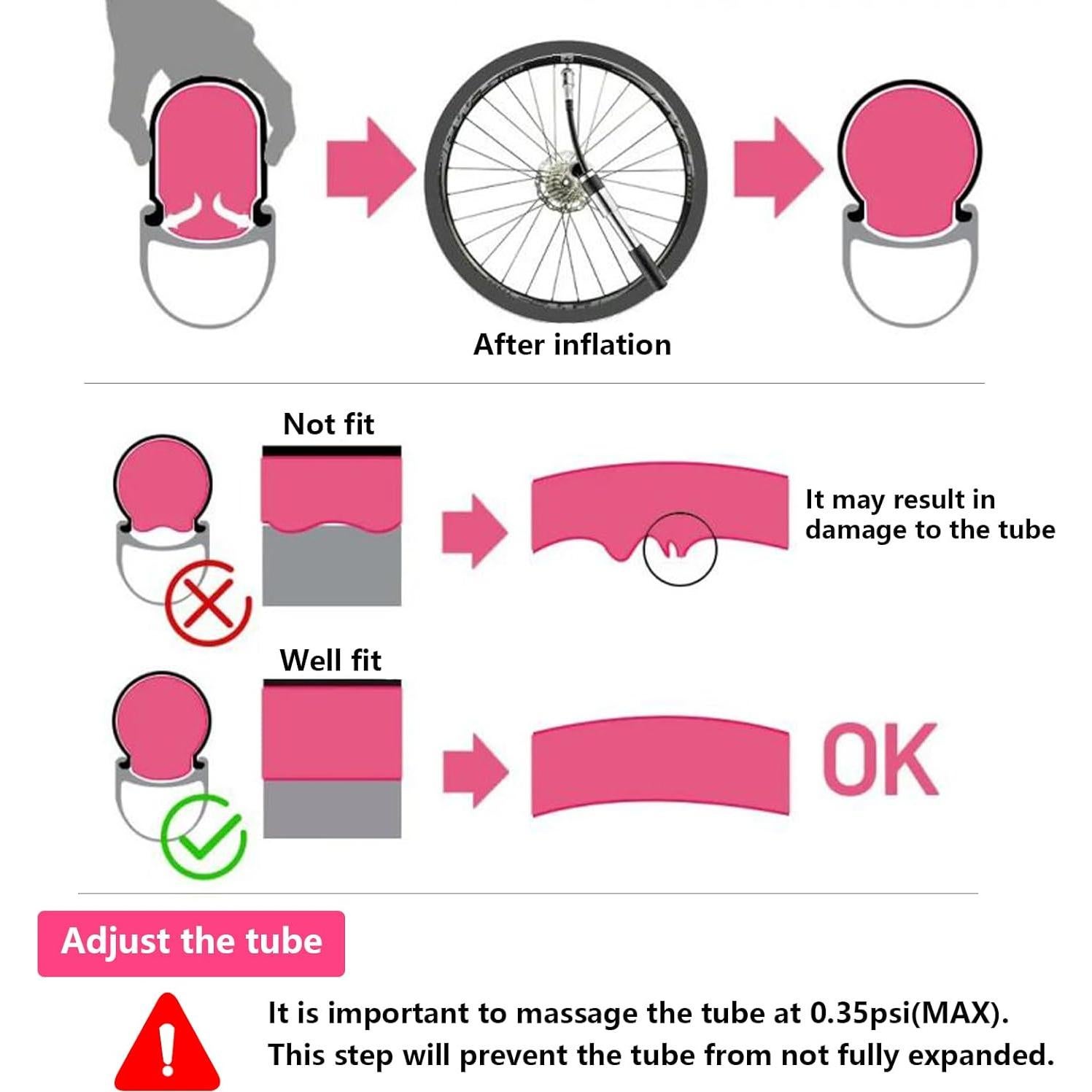 Paquete de 2 Tubos Internos QITUEX 700C x 18-32C Válvula Presta 45mm