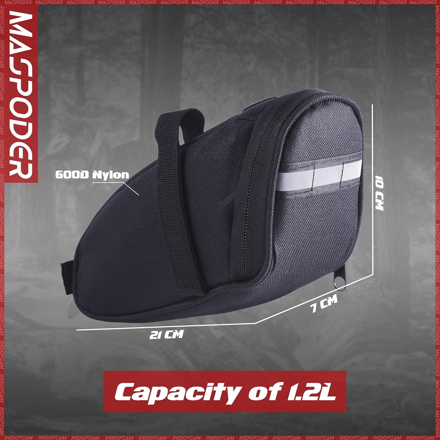 Kit de Reparación de Bicicleta MASPODER con Bomba y Multiherramienta