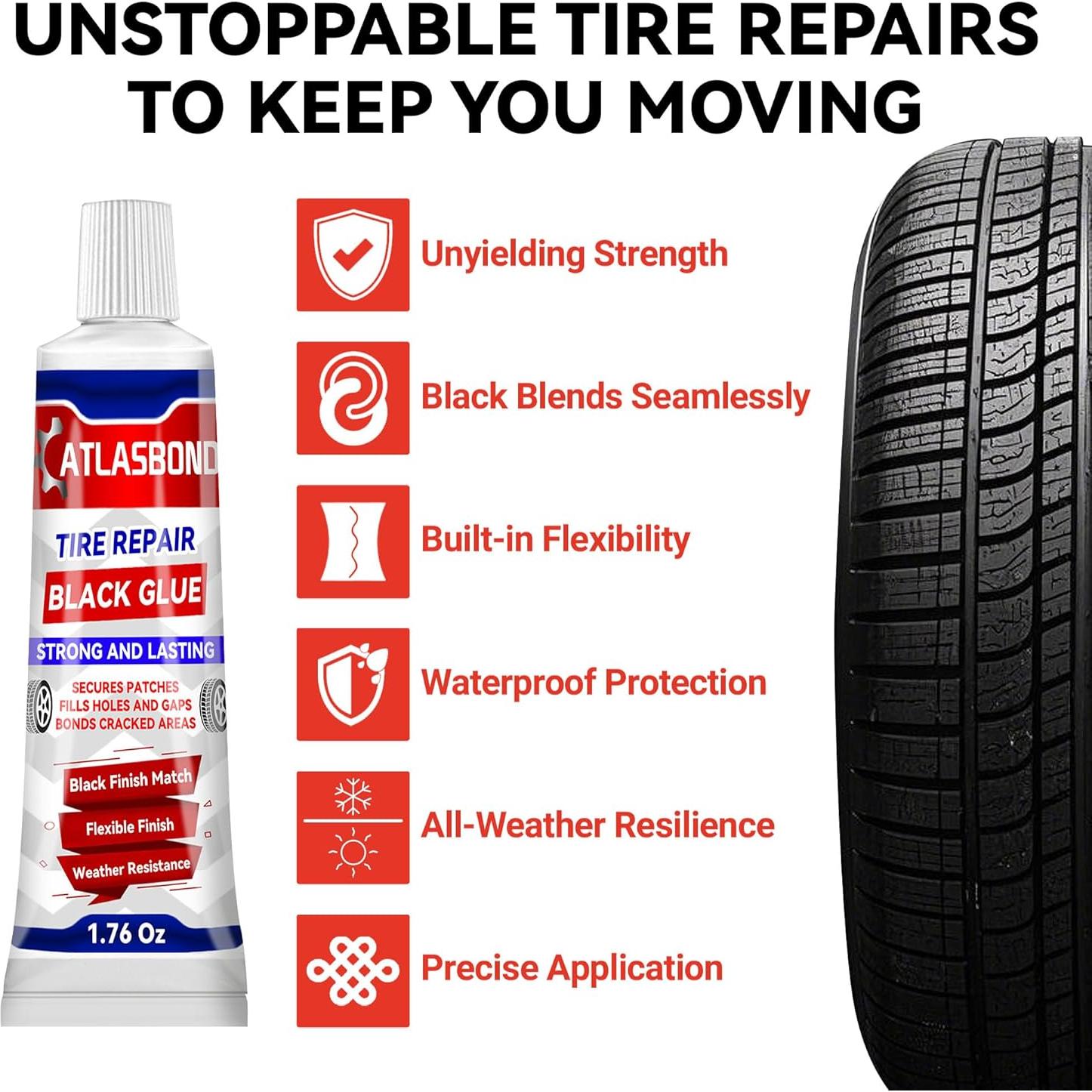 Pegamento para Neumáticos ATLASBOND 50g - Reparación Rápida y Fuerte