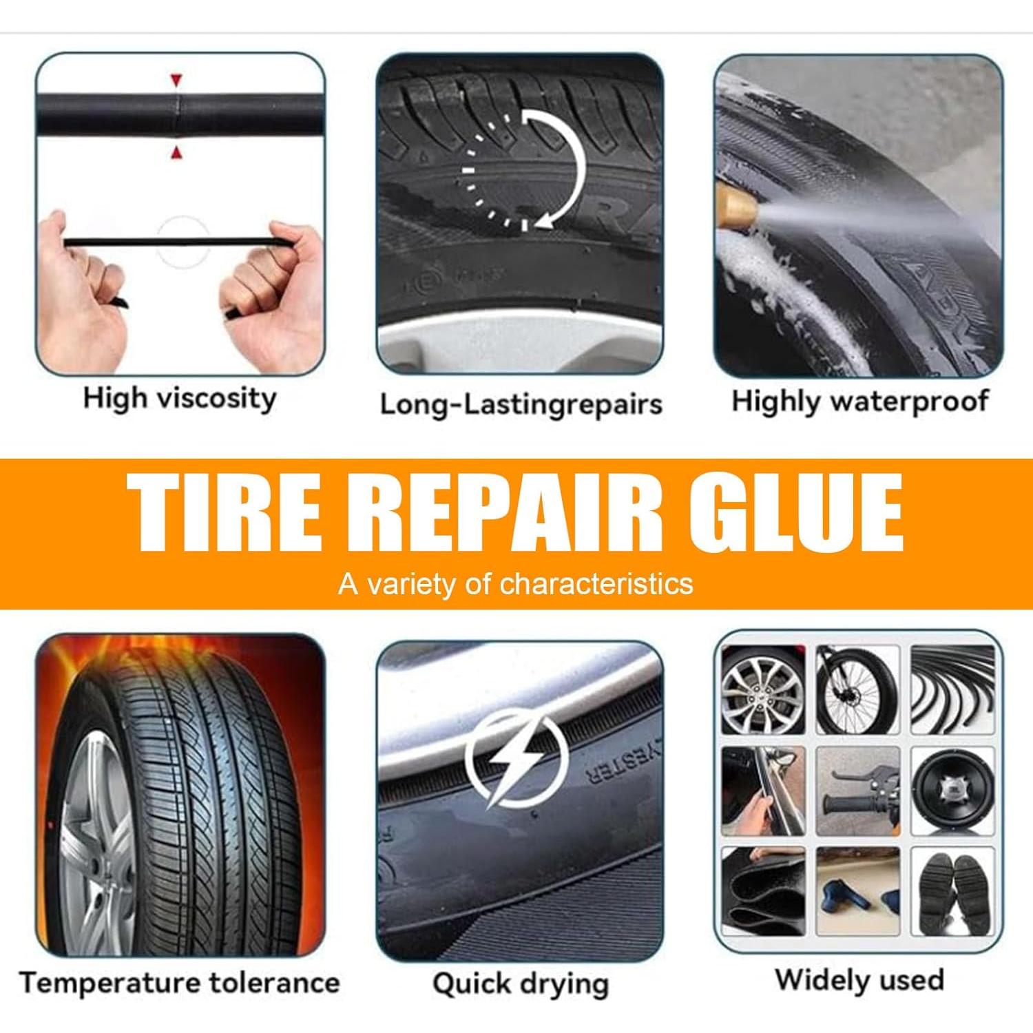 Kit de Reparación de Neumáticos ROFPM - 2 Botellas de Pegamento