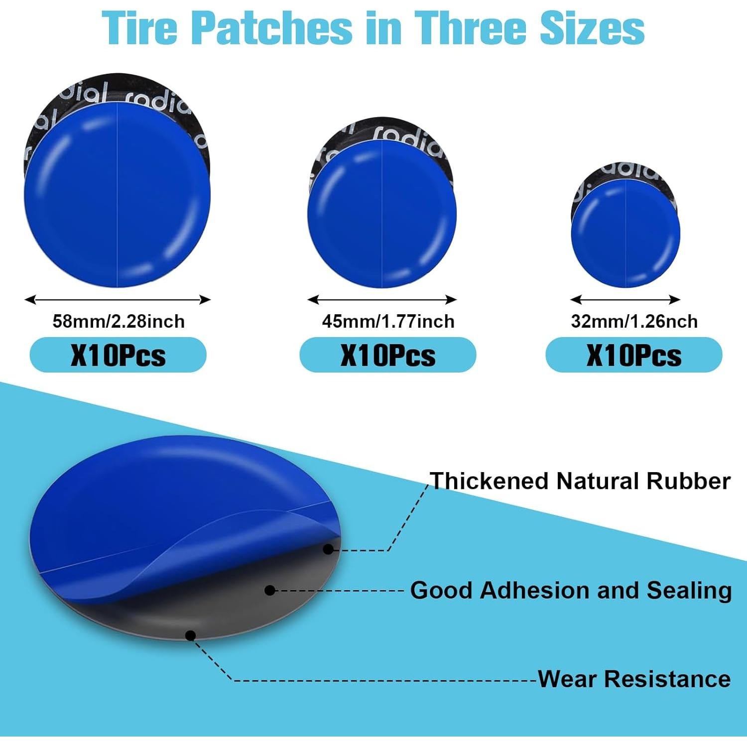 Kit de Parcheo de Neumáticos Wayona 35 Piezas - Reparación Completa