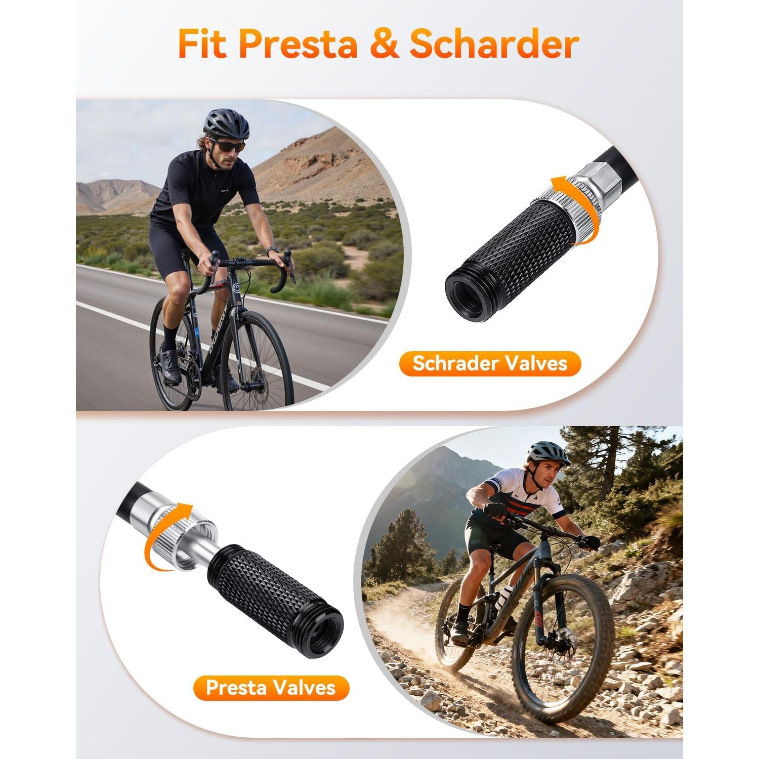 Bomba de Bicicleta Onvian PA018AB 300 PSI Portátil Doble Acción