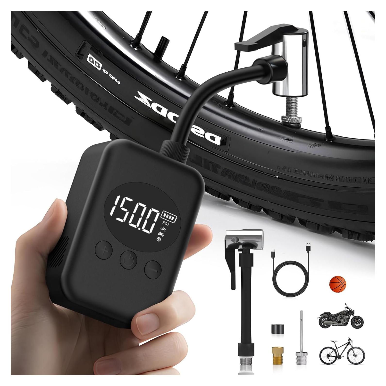 Mini Bomba Eléctrica de Bicicleta UpSpotie 150 PSI Portátil