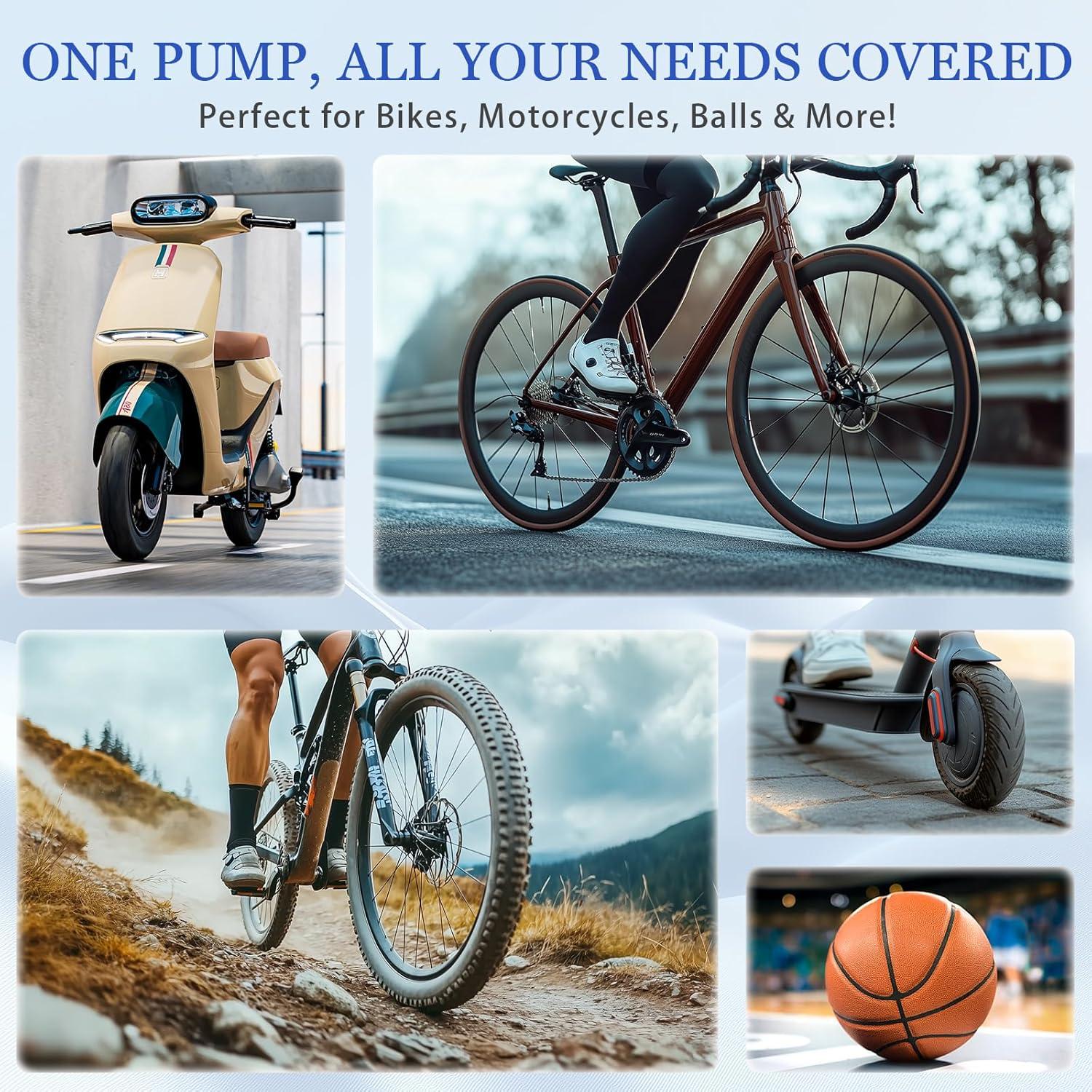 Mini bomba eléctrica MALIHOO BP150 con manómetro 150 PSI