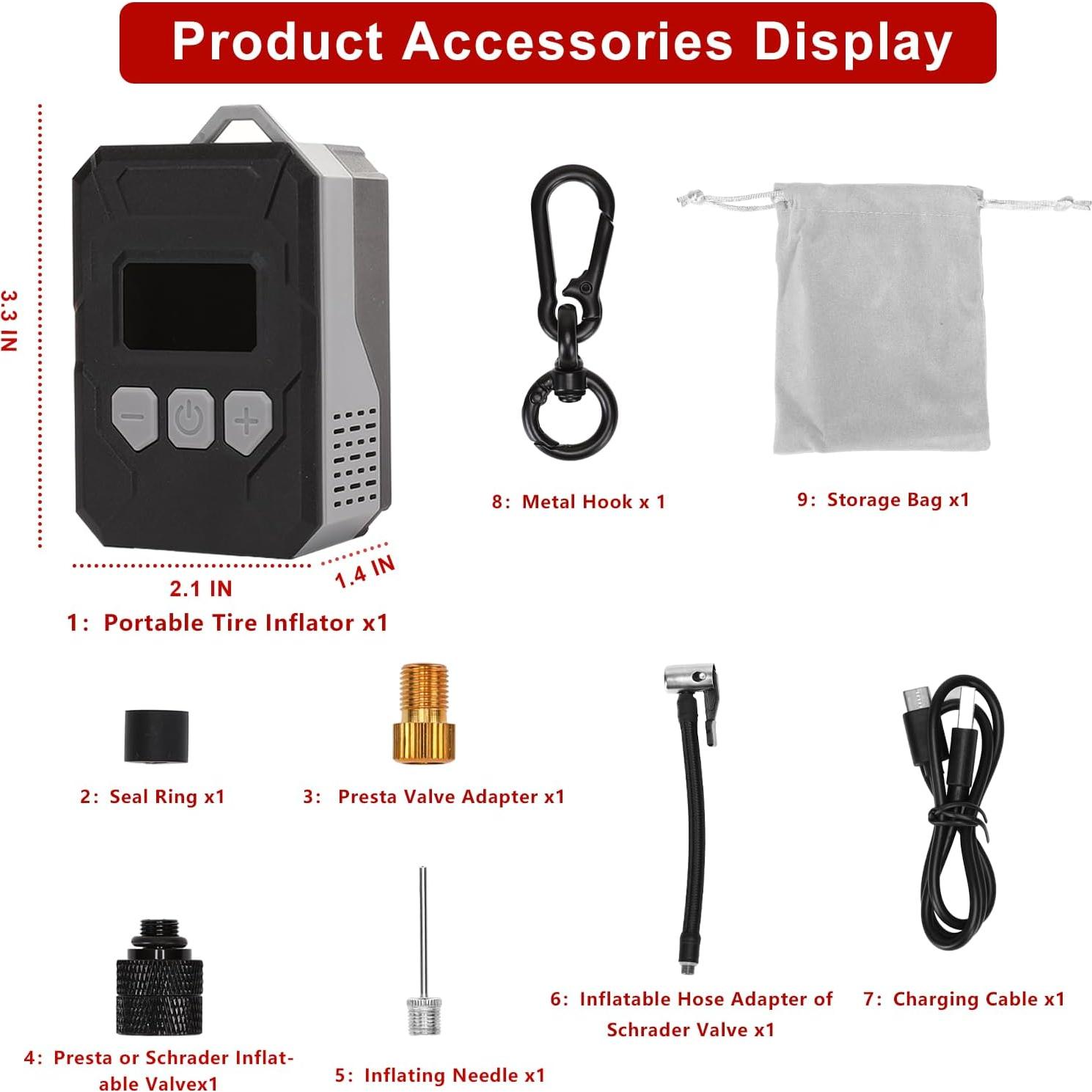 Bomba de Neumáticos Eléctrica Leopauto 150 PSI Portátil