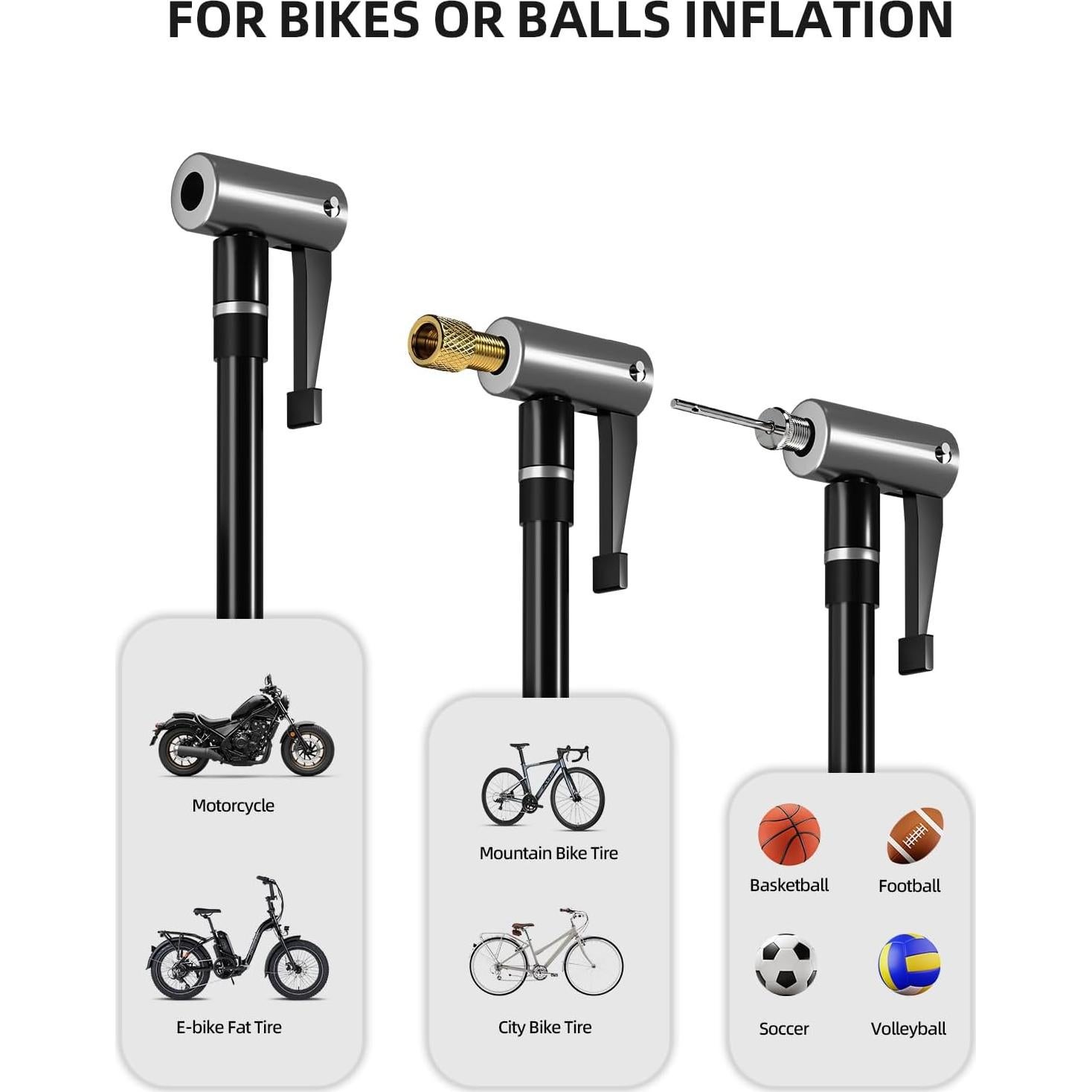 Bomba de Bicicleta Mini AIRSURE 150 PSI con Manómetro