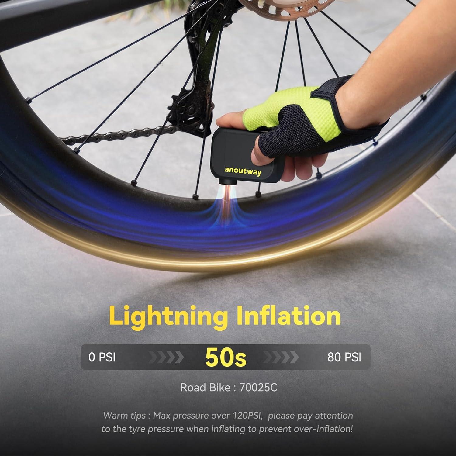 Bomba de Aire Eléctrica Mini Anoutway AT1 120 PSI