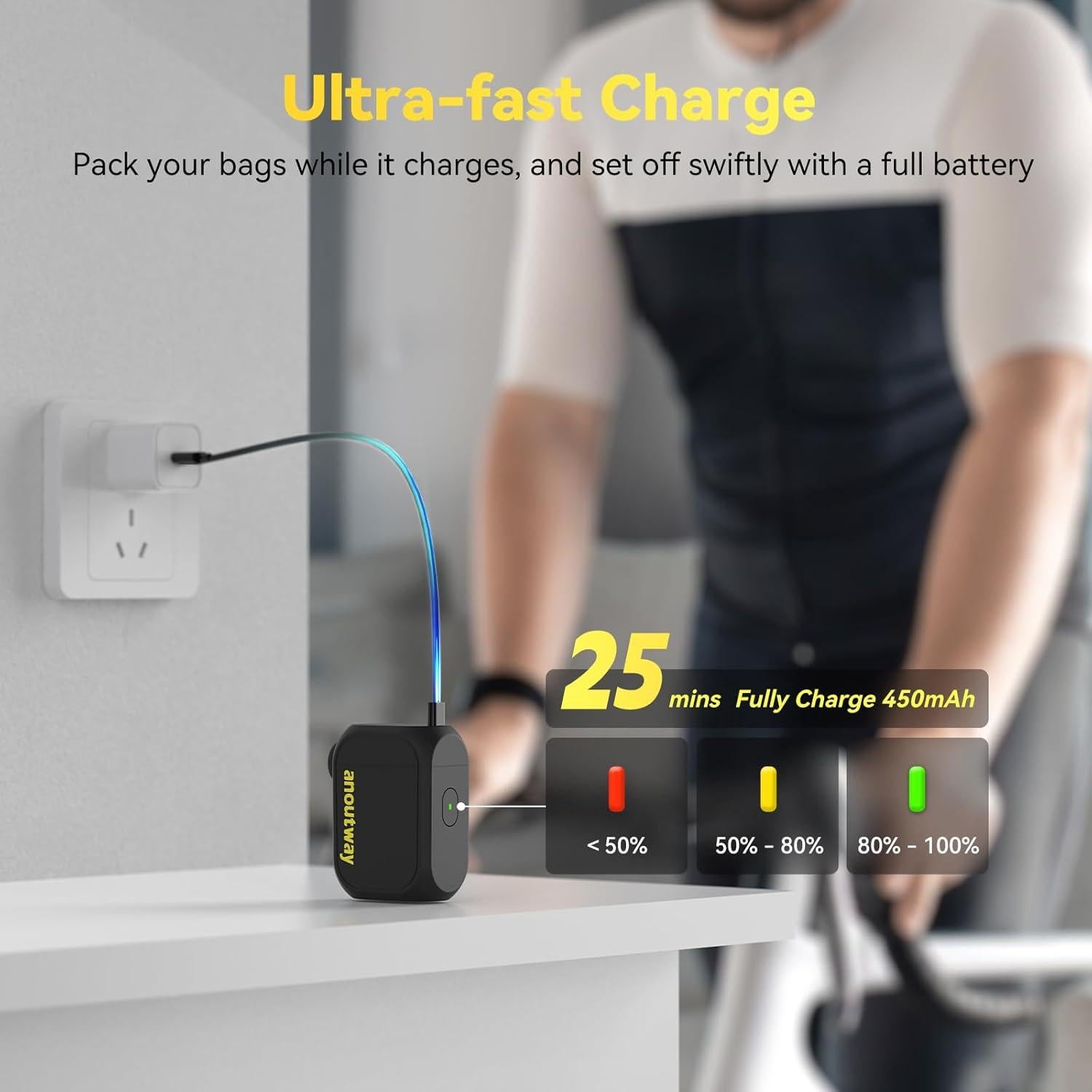 Bomba de Aire Eléctrica Mini Anoutway AT1 120 PSI