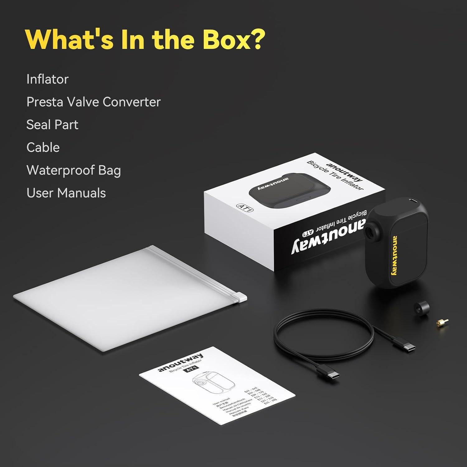 Bomba de Aire Eléctrica Mini Anoutway AT1 120 PSI