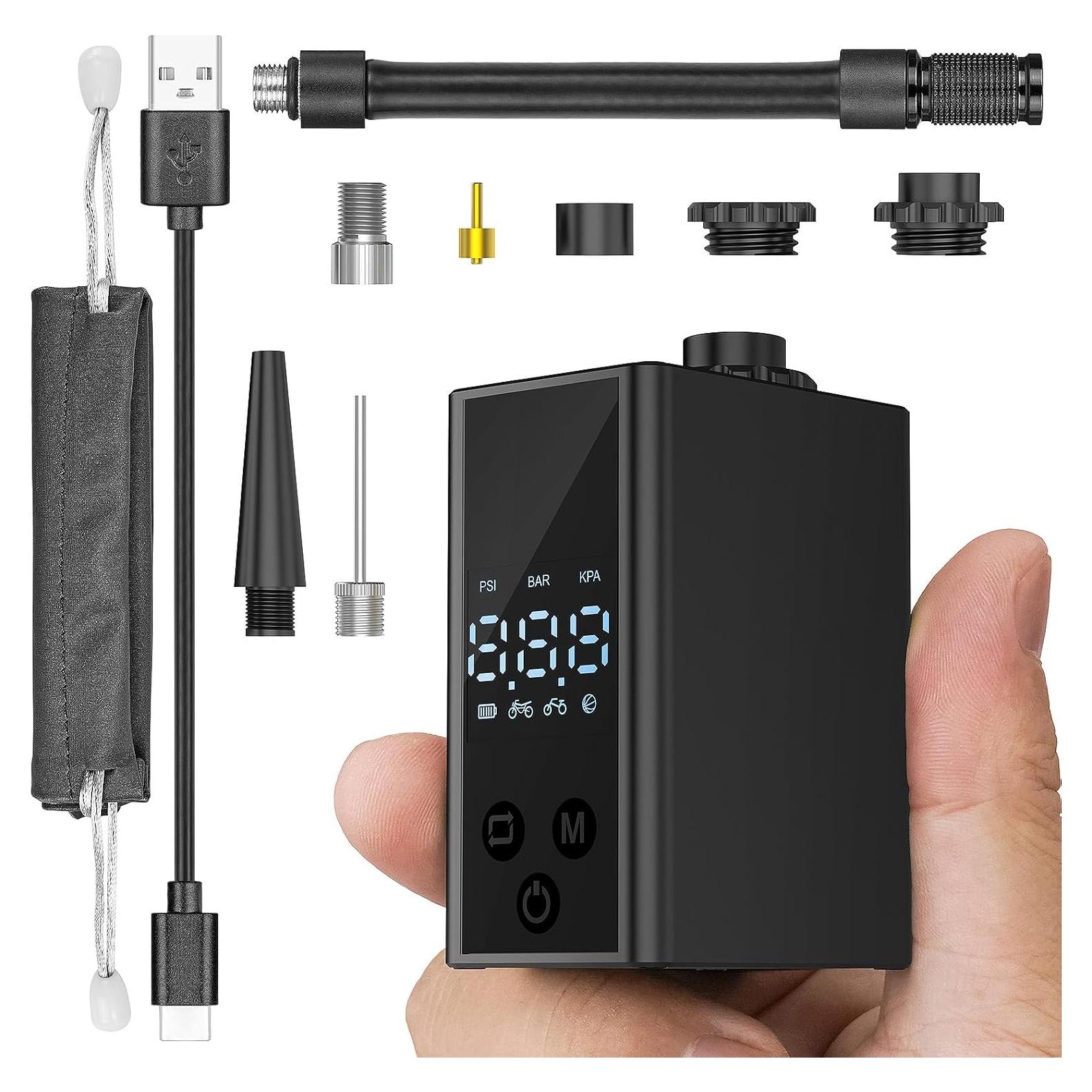 Mini bomba eléctrica de bicicleta Huuflyty 120 PSI portátil