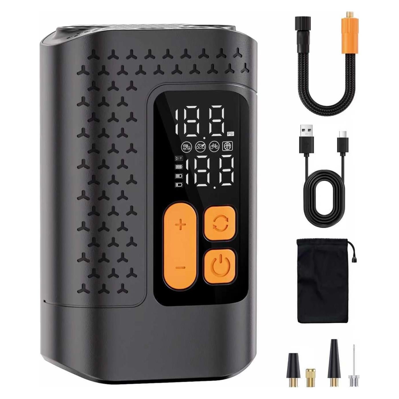 Bomba de Bicicleta Eléctrica Aucoza A5 160 PSI Compacta