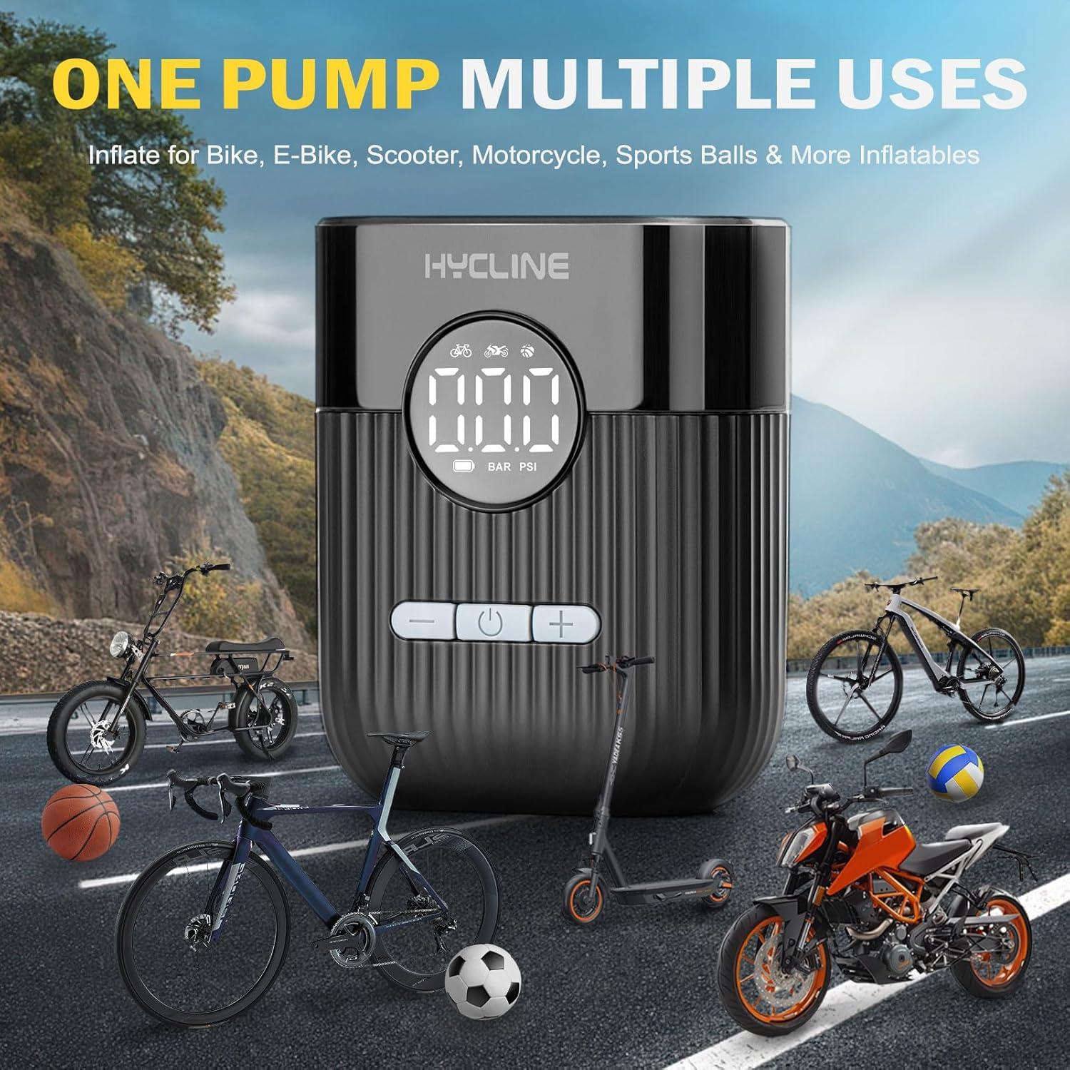 Bomba de Bicicleta Eléctrica Mini Hycline 150 PSI Portátil