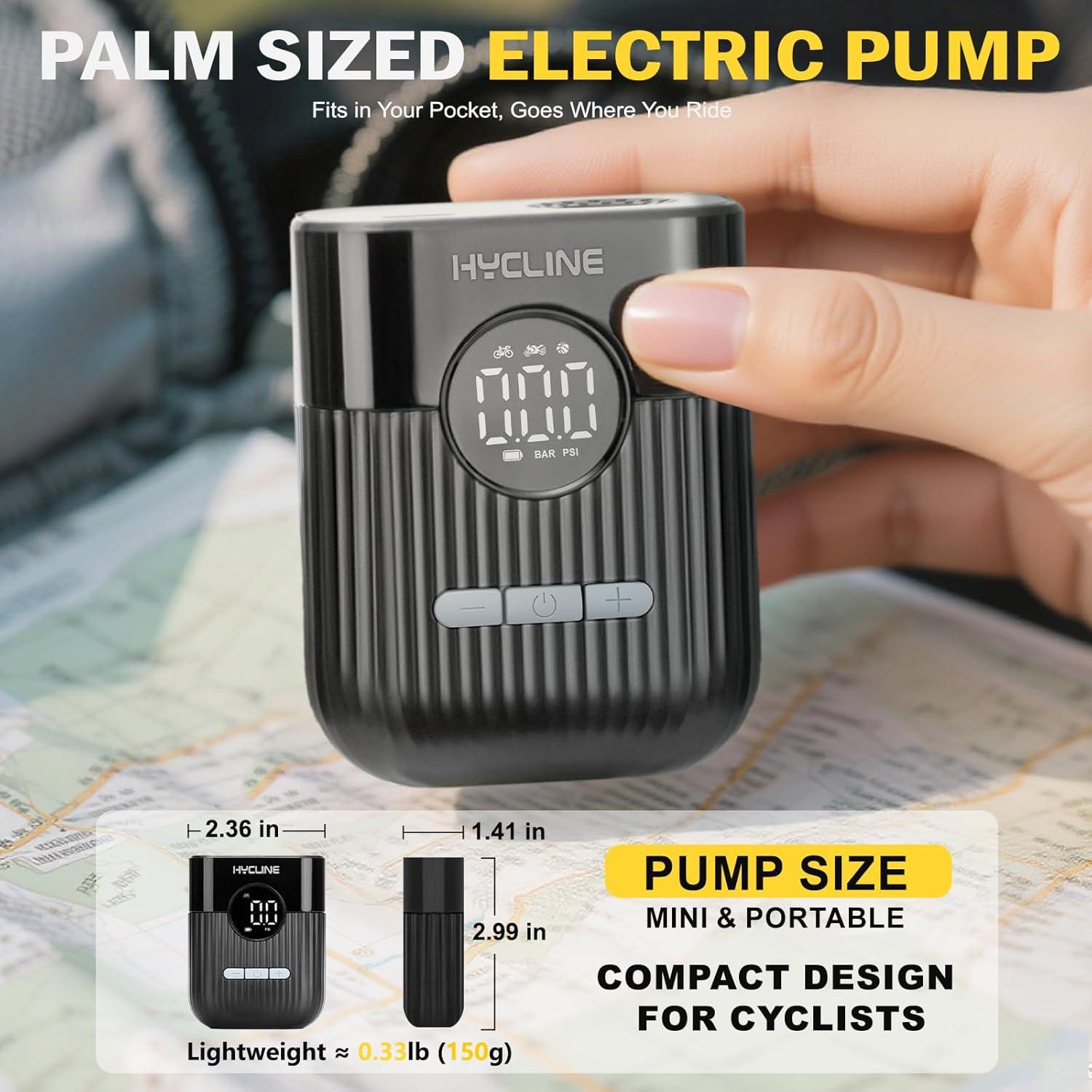 Bomba de Bicicleta Eléctrica Mini Hycline 150 PSI Portátil