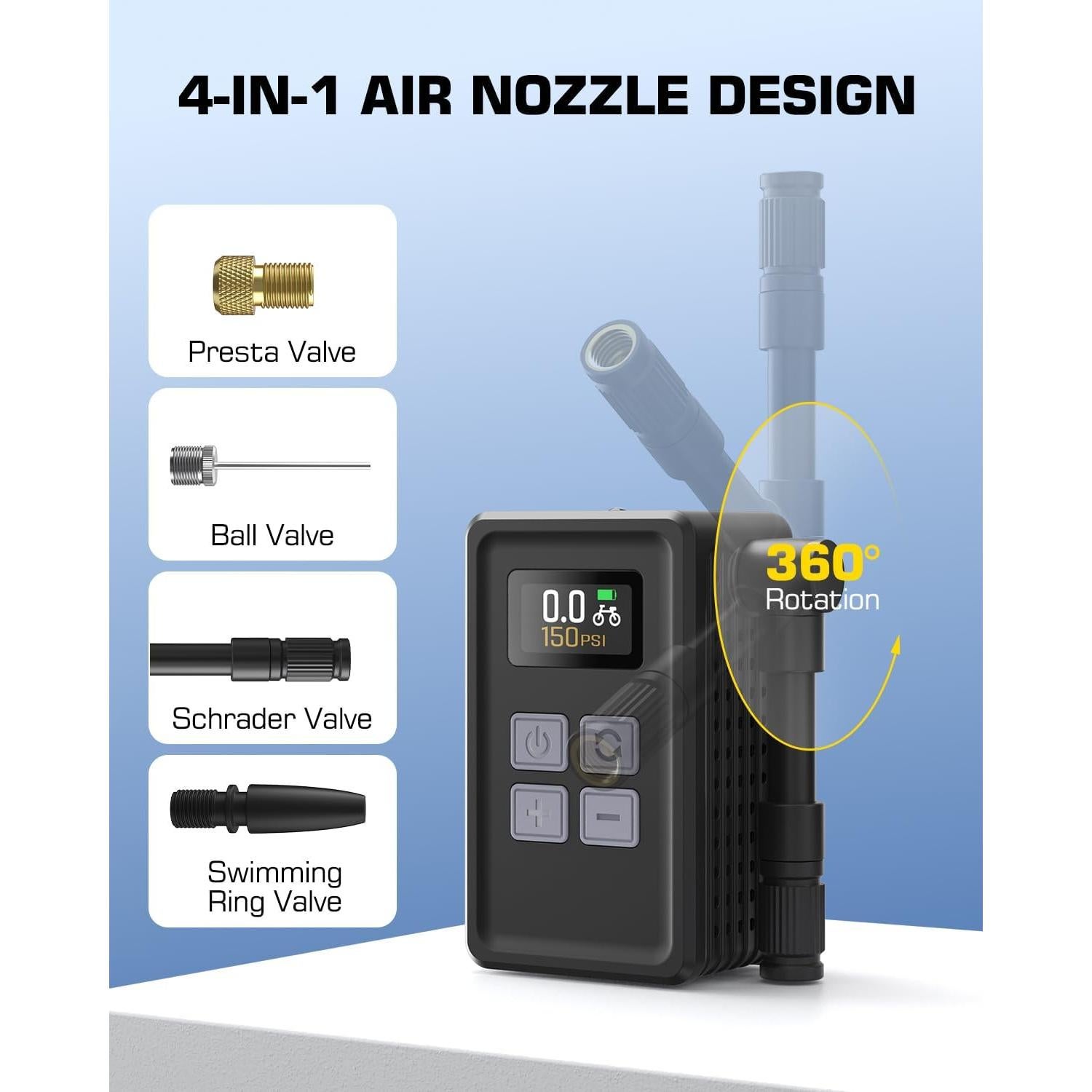 Mini Bomba de Aire Eléctrica iTwano WK-BL01 150 PSI