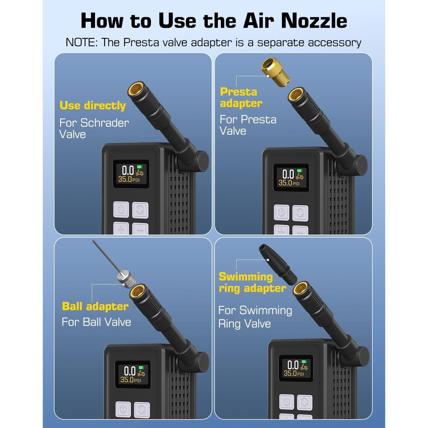 Mini Bomba de Aire Eléctrica iTwano WK-BL01 150 PSI