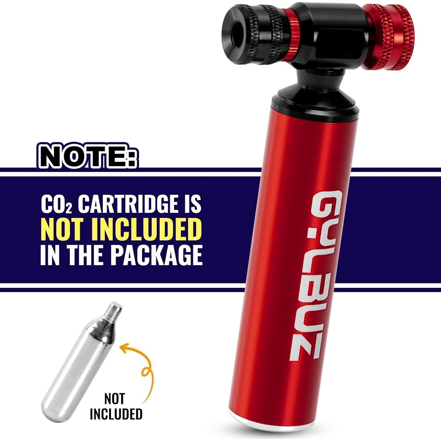 Inflador de Neumáticos de Bicicleta CO2 Gylbuz - Portátil y Ligero