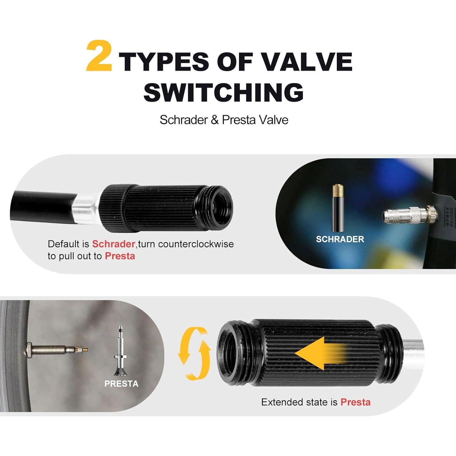 Bomba de Marco de Bicicleta MOHEGIA 160 PSI con Manómetro