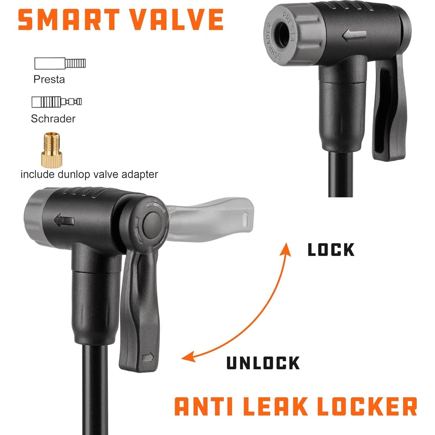 Bomba de Bicicleta KONG MING CAR con Manómetro 120 PSI