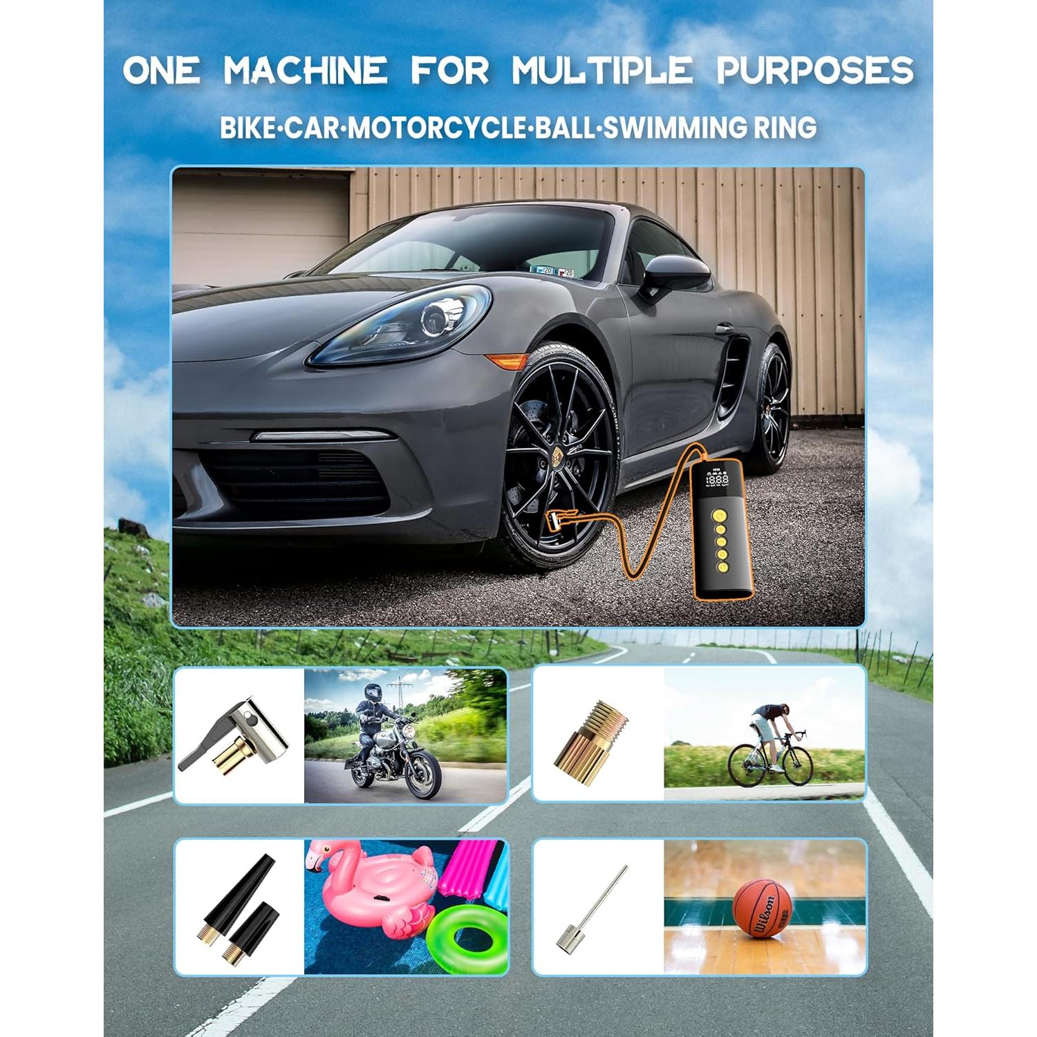 Bomba de Aire Eléctrica ZanaNook AIRPUMP001 150 PSI Portátil