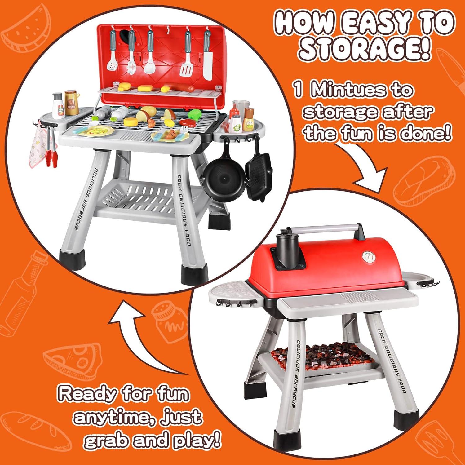 Juego de Cocina para Niños Pickuparts BBQ 2 Niveles Rojo