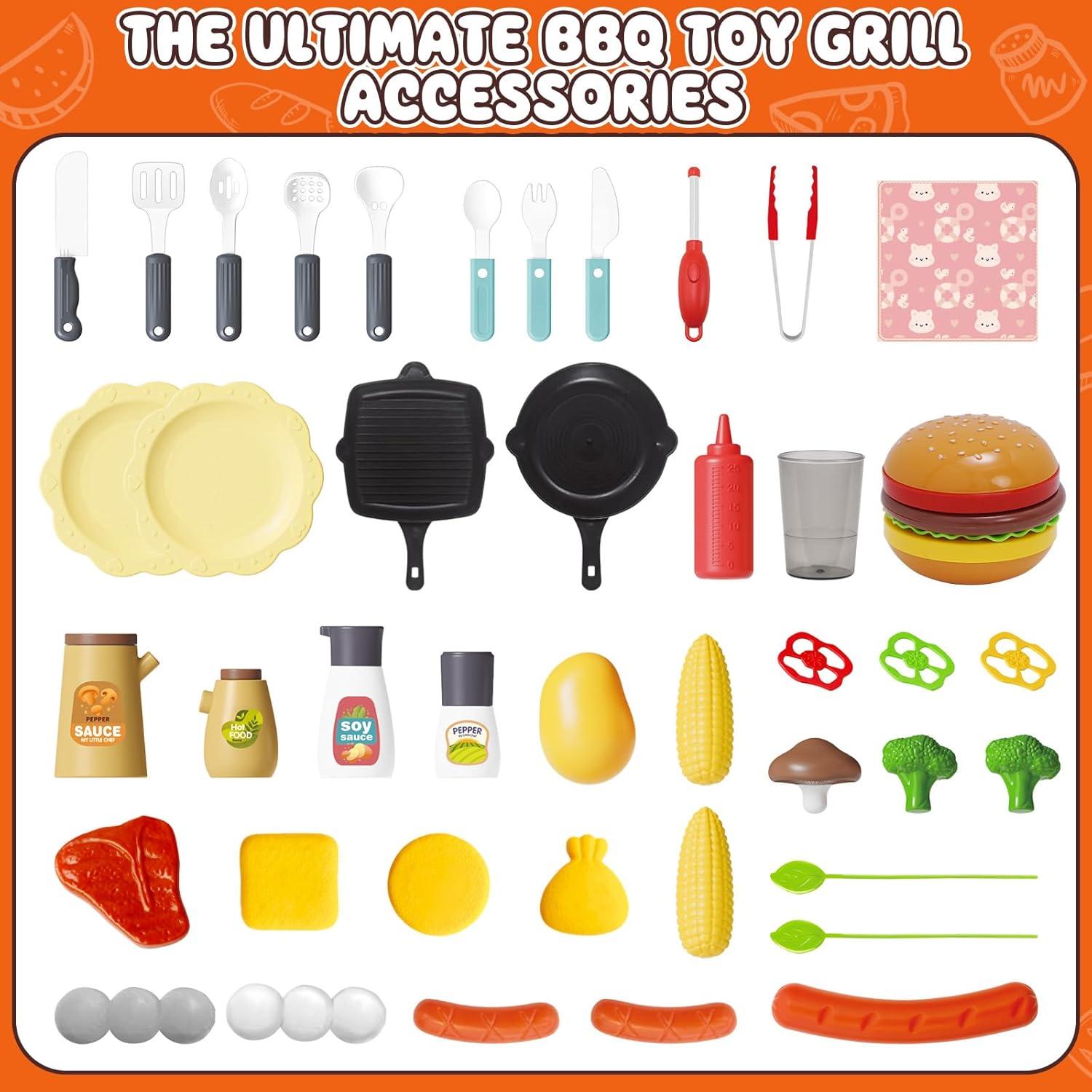 Juego de Cocina para Niños Pickuparts BBQ 2 Niveles Rojo