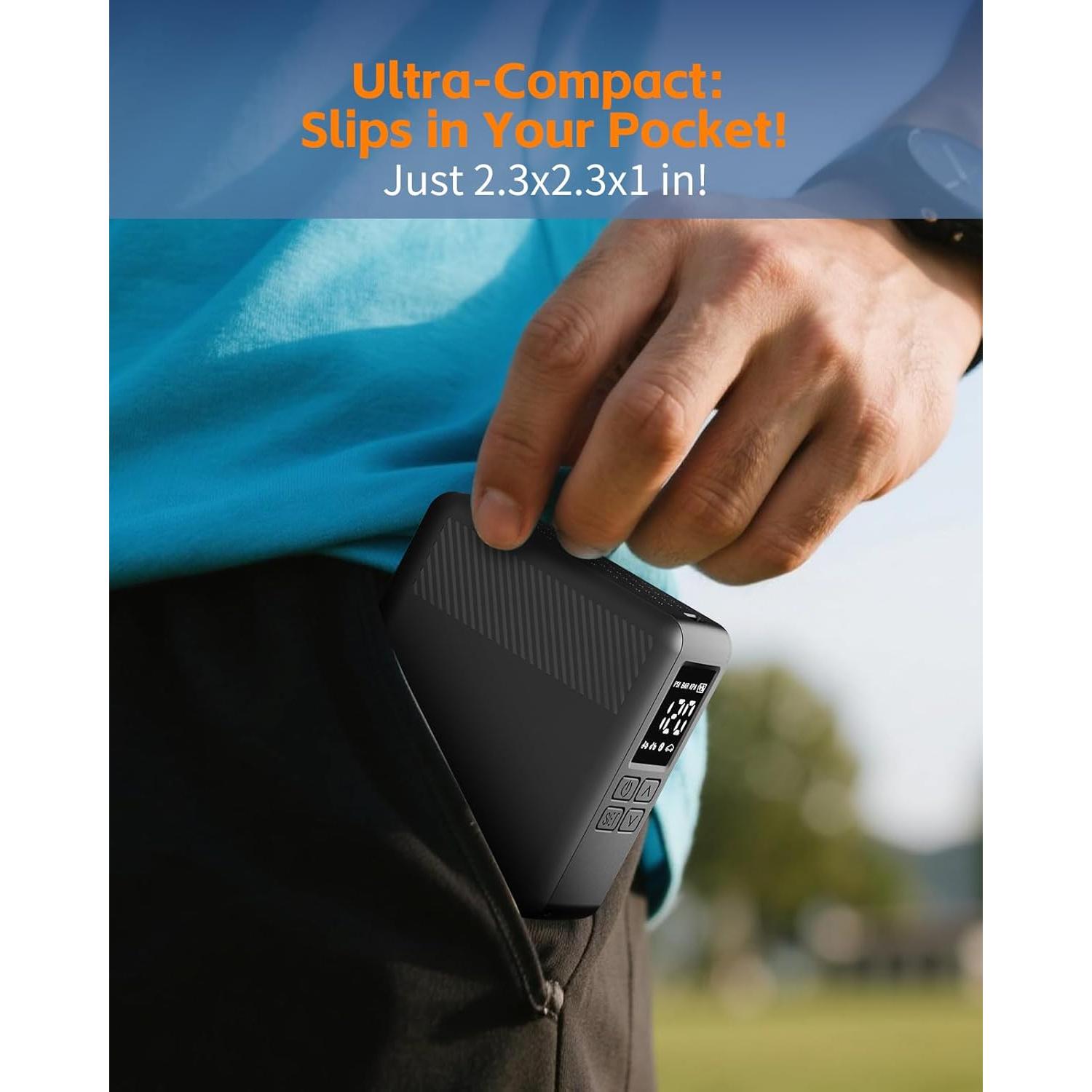 Bomba Eléctrica Portátil Yetour AP114B 150PSI con Manómetro