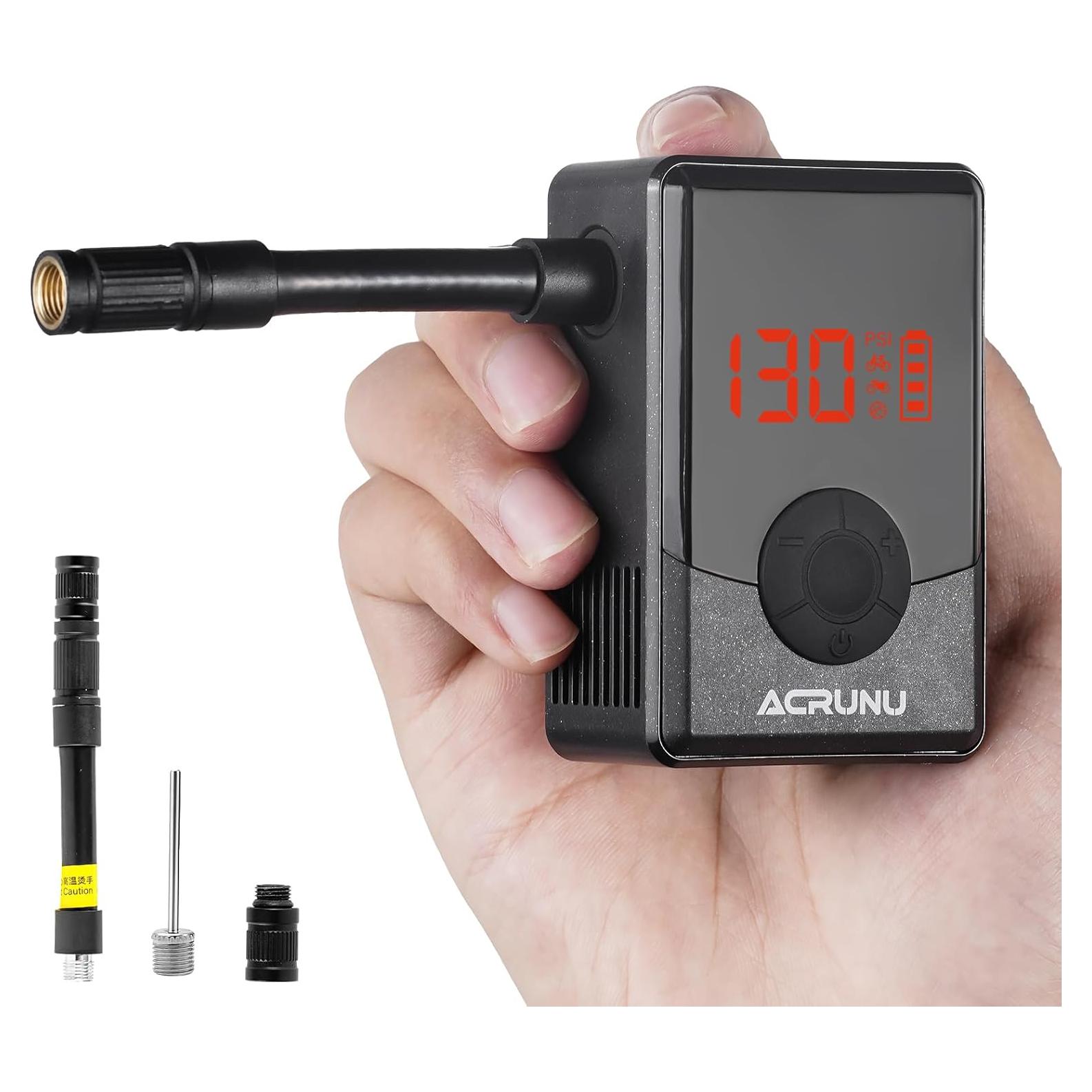 Bomba de Aire Eléctrica ACRUNU DDDQT 130PSI Portátil LED