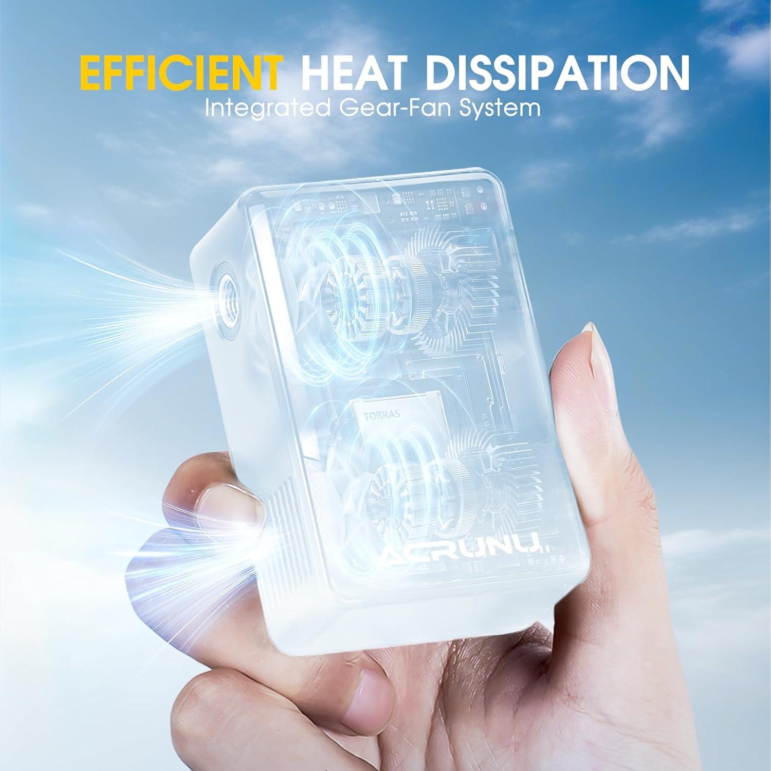 Bomba de Aire Eléctrica ACRUNU DDDQT 130PSI Portátil LED