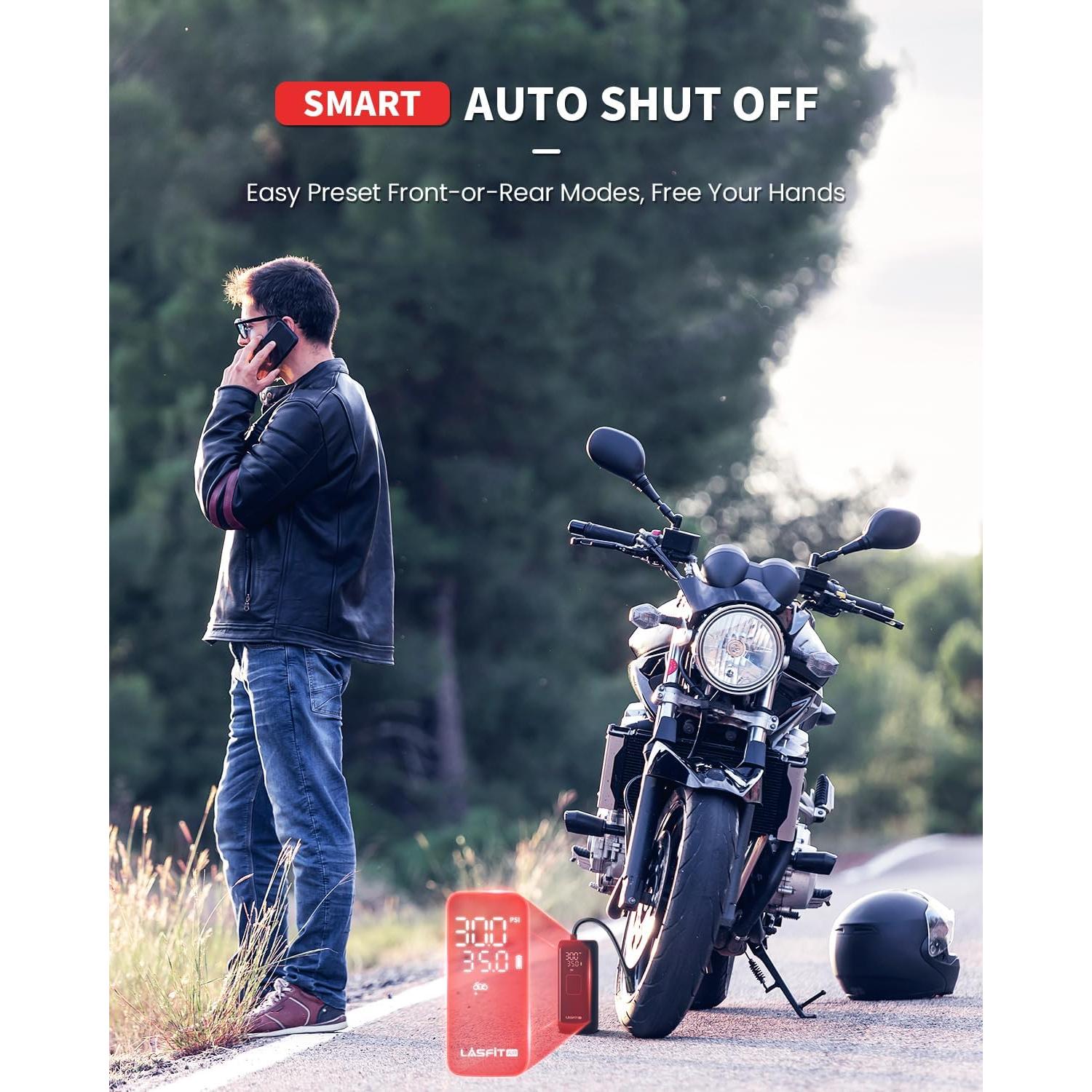 Bomba de Bicicleta Eléctrica LASFIT BM1 150PSI Inflación Rápida
