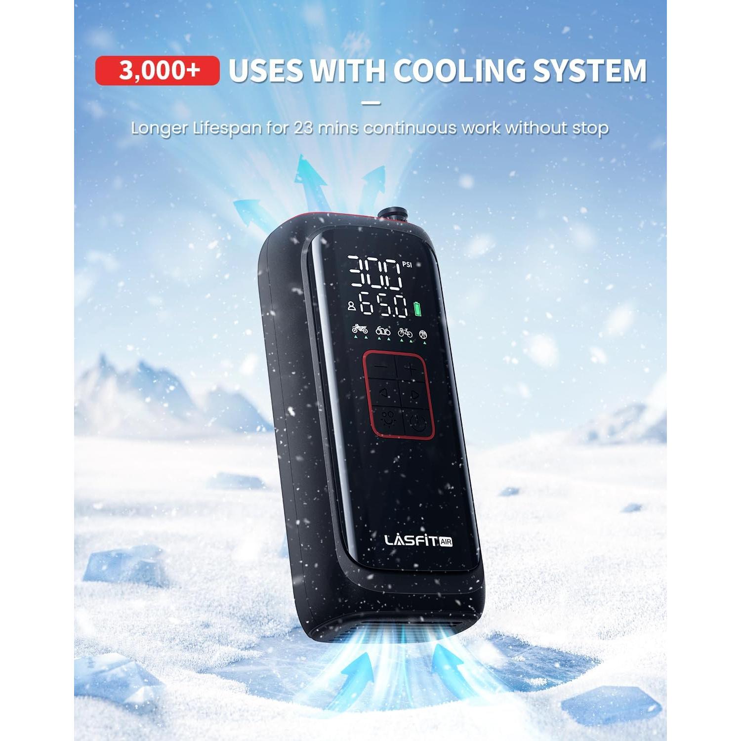 Bomba de Bicicleta Eléctrica LASFIT BM1 150PSI Inflación Rápida