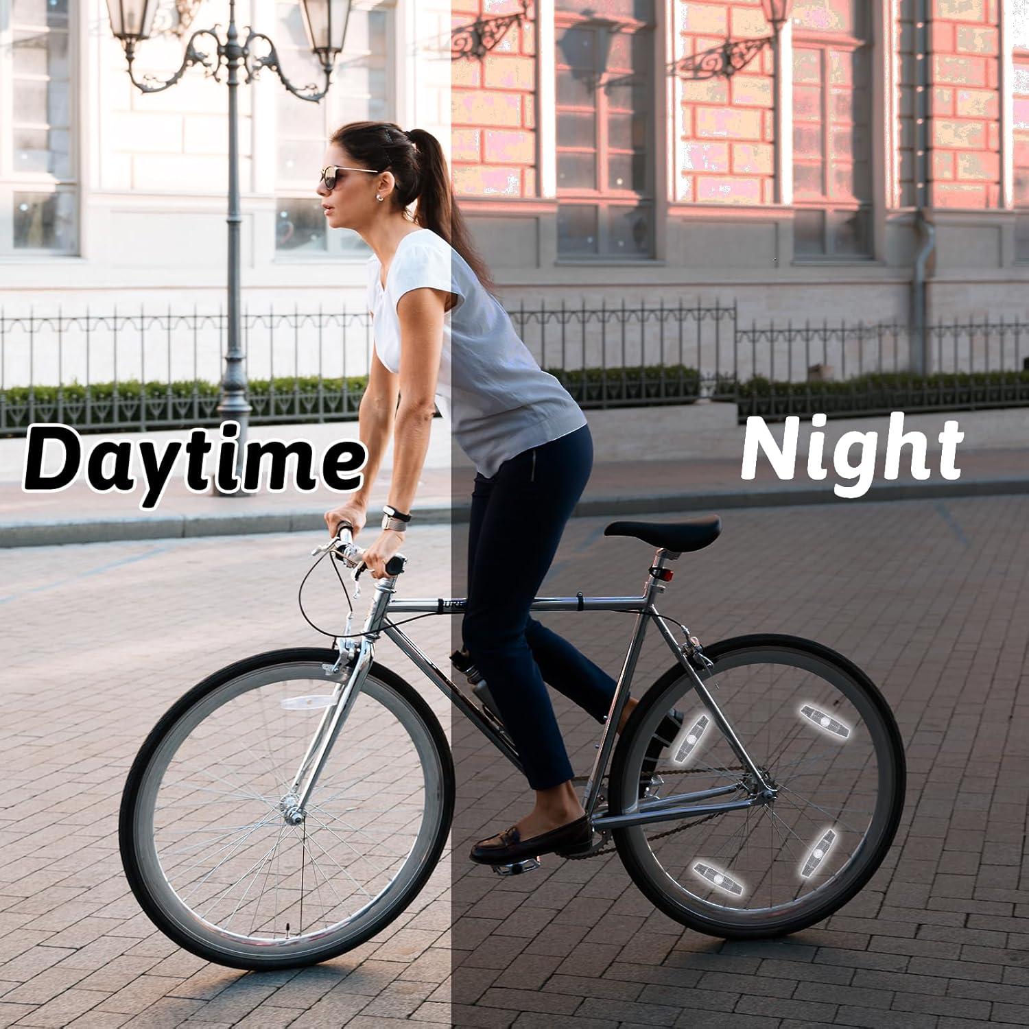 4 Reflectores de Radios de Bicicleta Qulkws - Seguridad Nocturna
