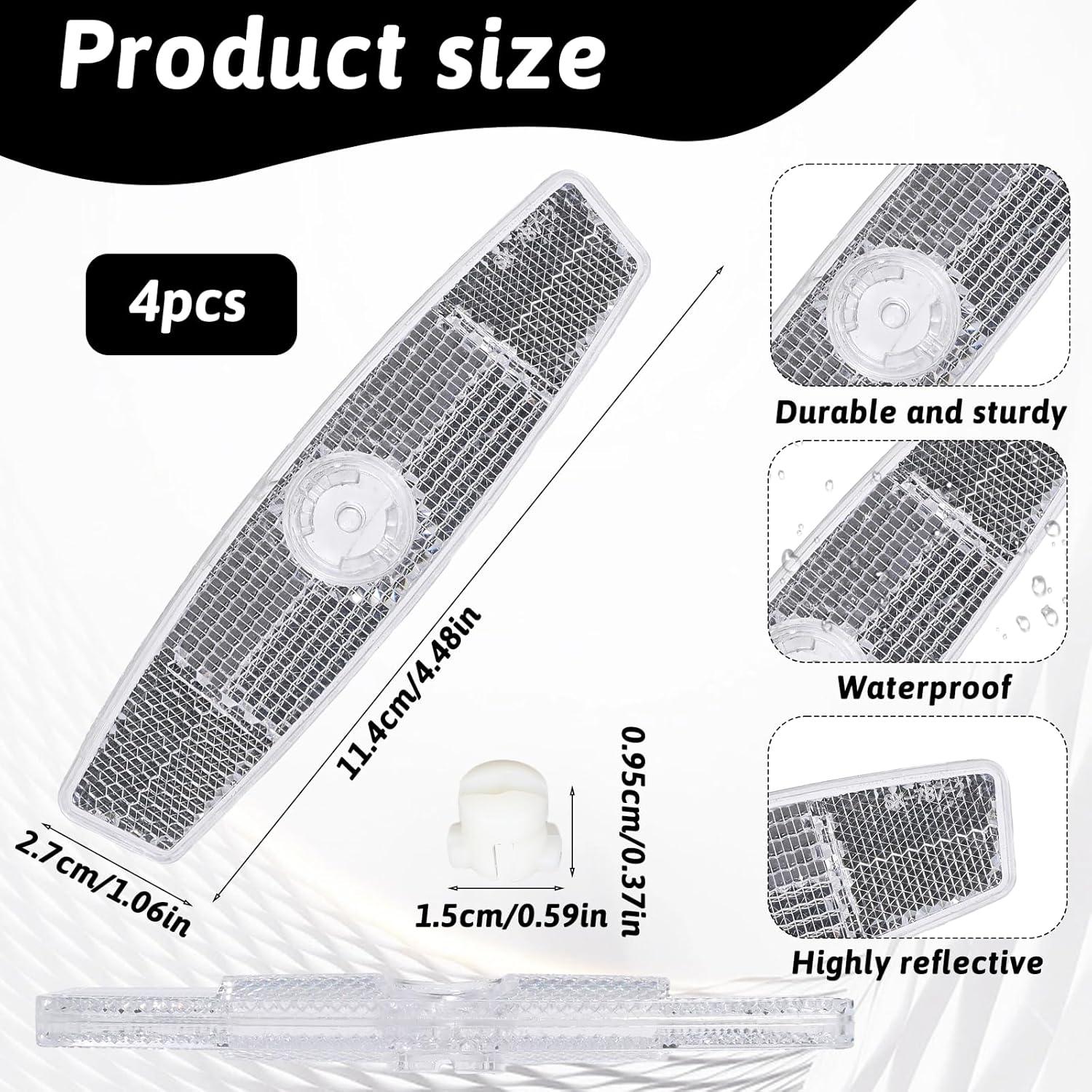 4 Reflectores de Radios de Bicicleta Qulkws - Seguridad Nocturna