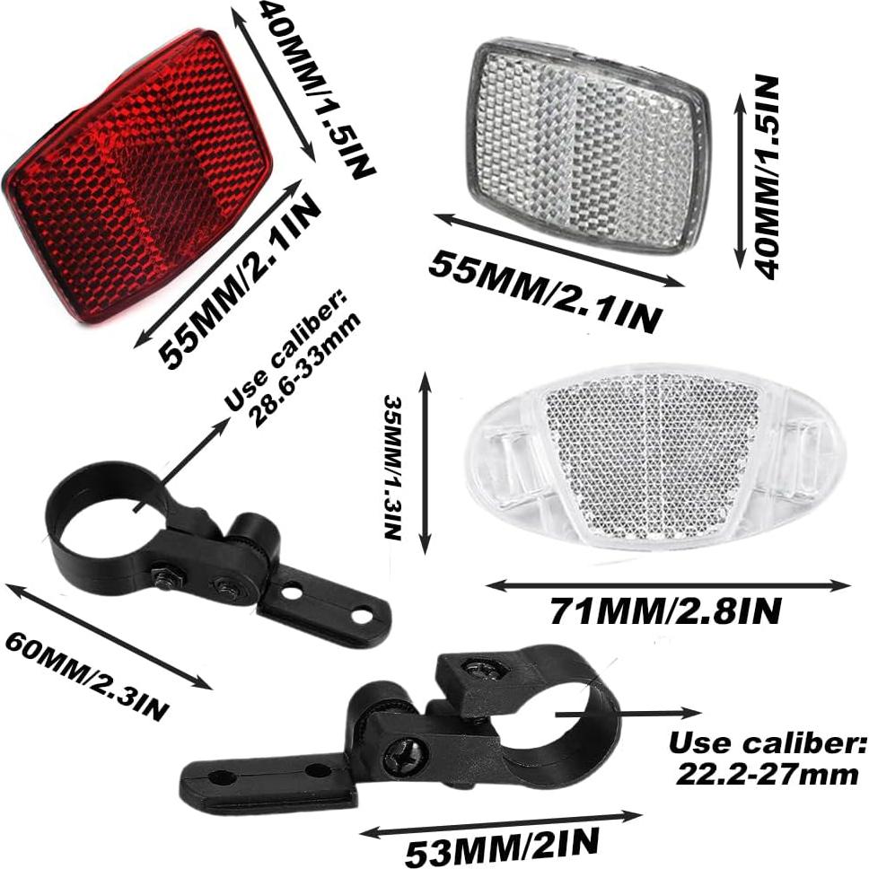 Kit de 8 Reflectores de Seguridad para Bicicleta Wvapzwr