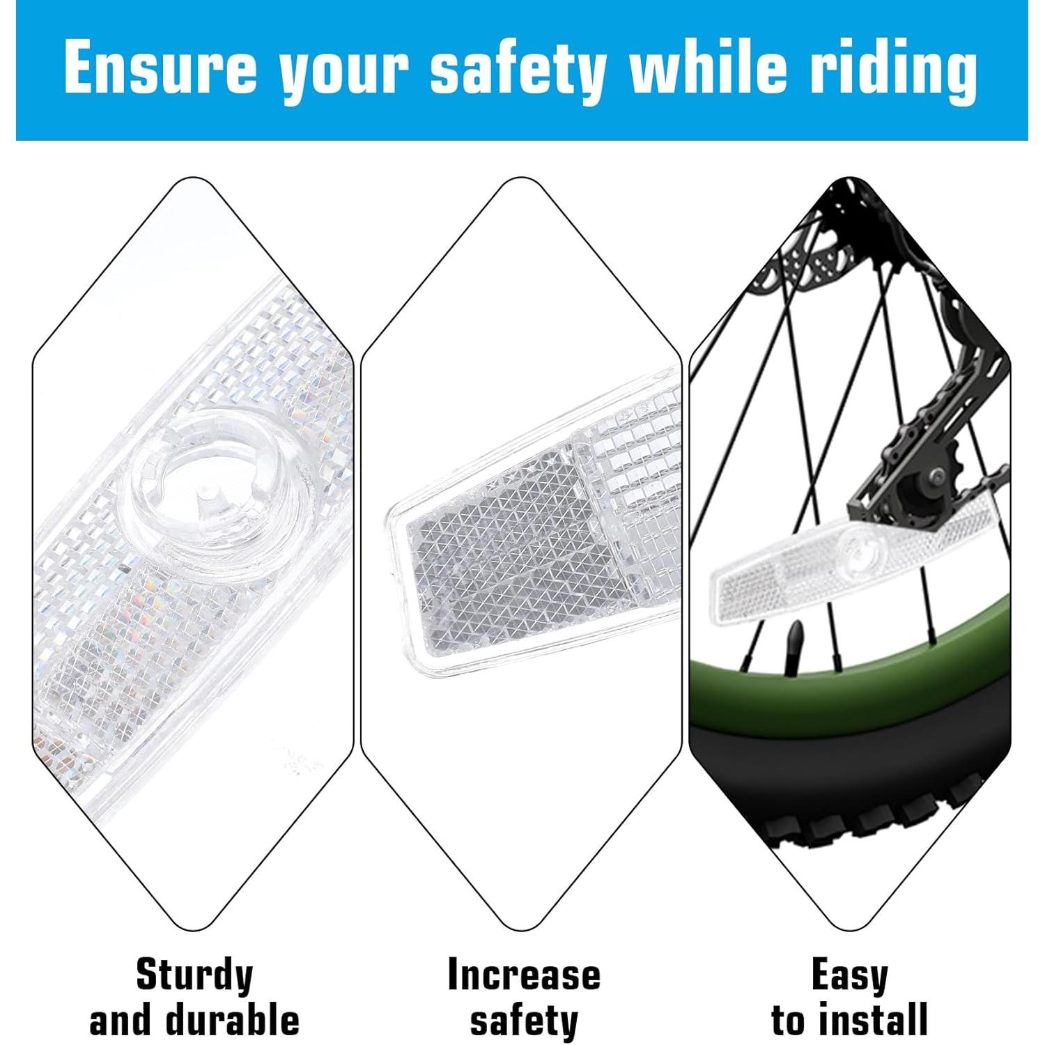 4 Reflectores de Rueda de Bicicleta ValueBargain - Seguridad y Decoración