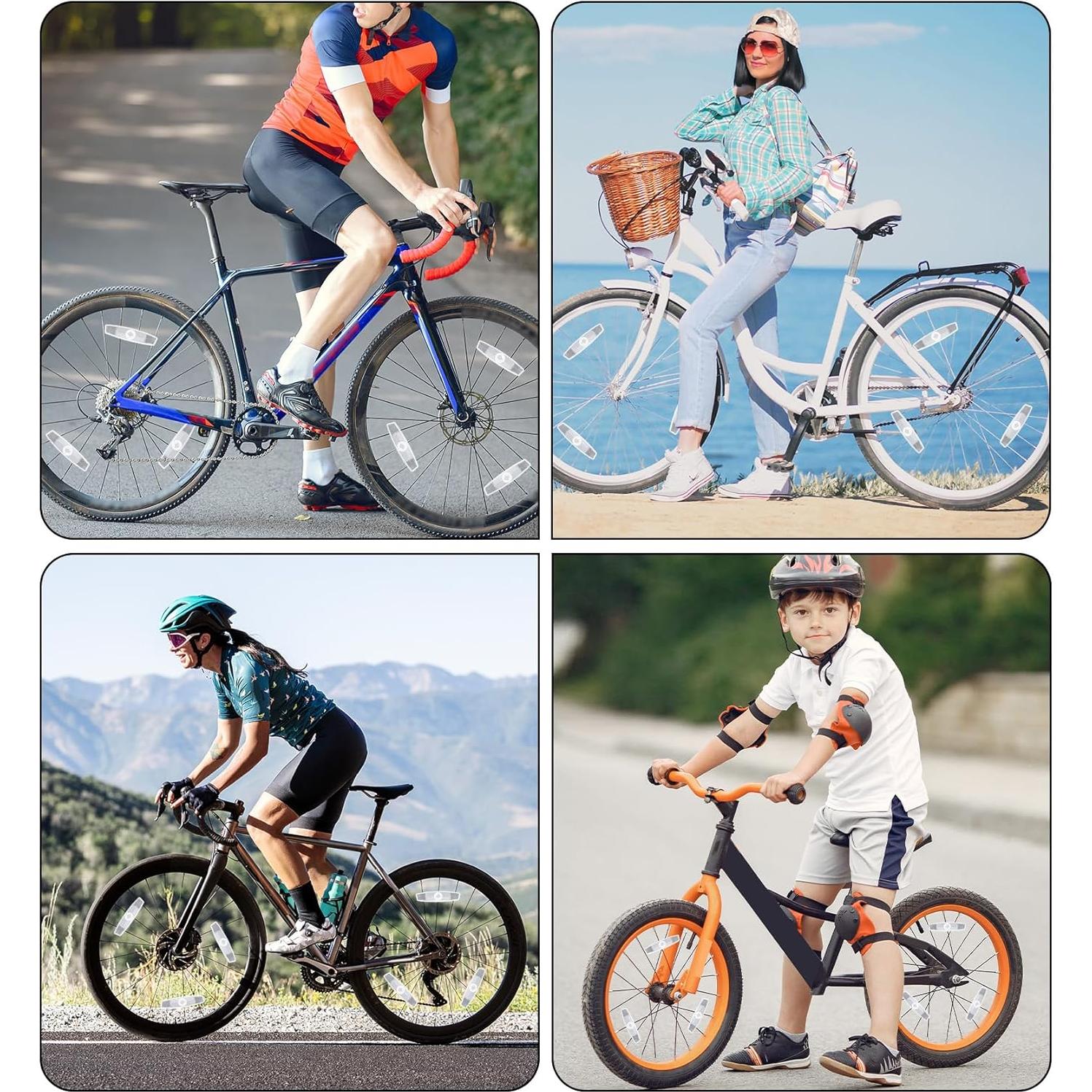 4 Reflectores de Rueda de Bicicleta ValueBargain - Seguridad y Decoración