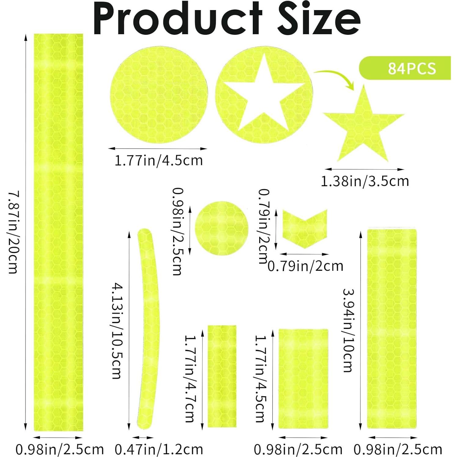 Kit de 84 Calcomanías Reflectivas EupHHonycs para Bicicleta