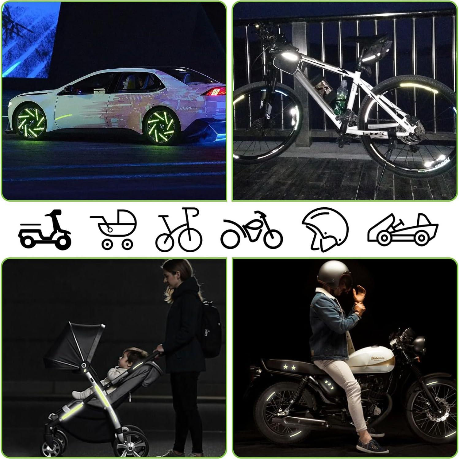 Kit de 84 Calcomanías Reflectivas EupHHonycs para Bicicleta