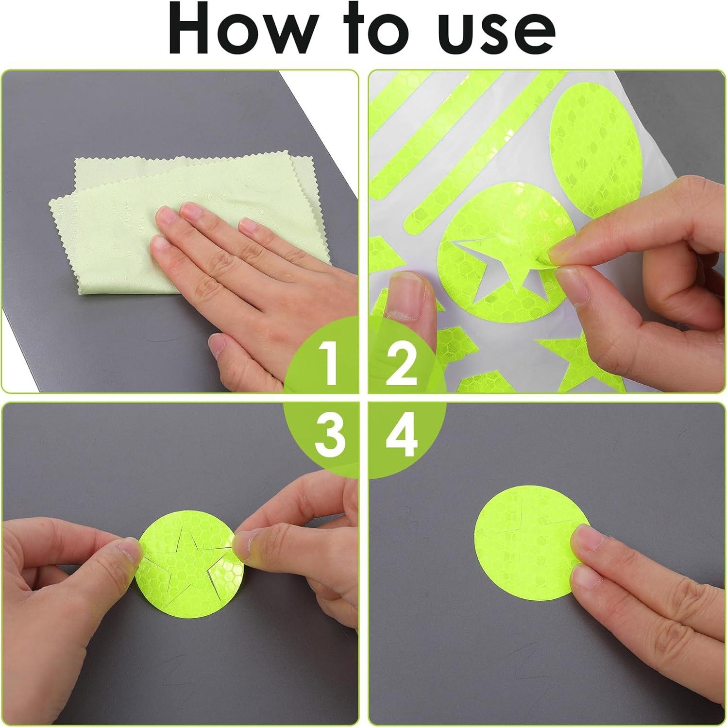 Kit de 84 Calcomanías Reflectivas EupHHonycs para Bicicleta