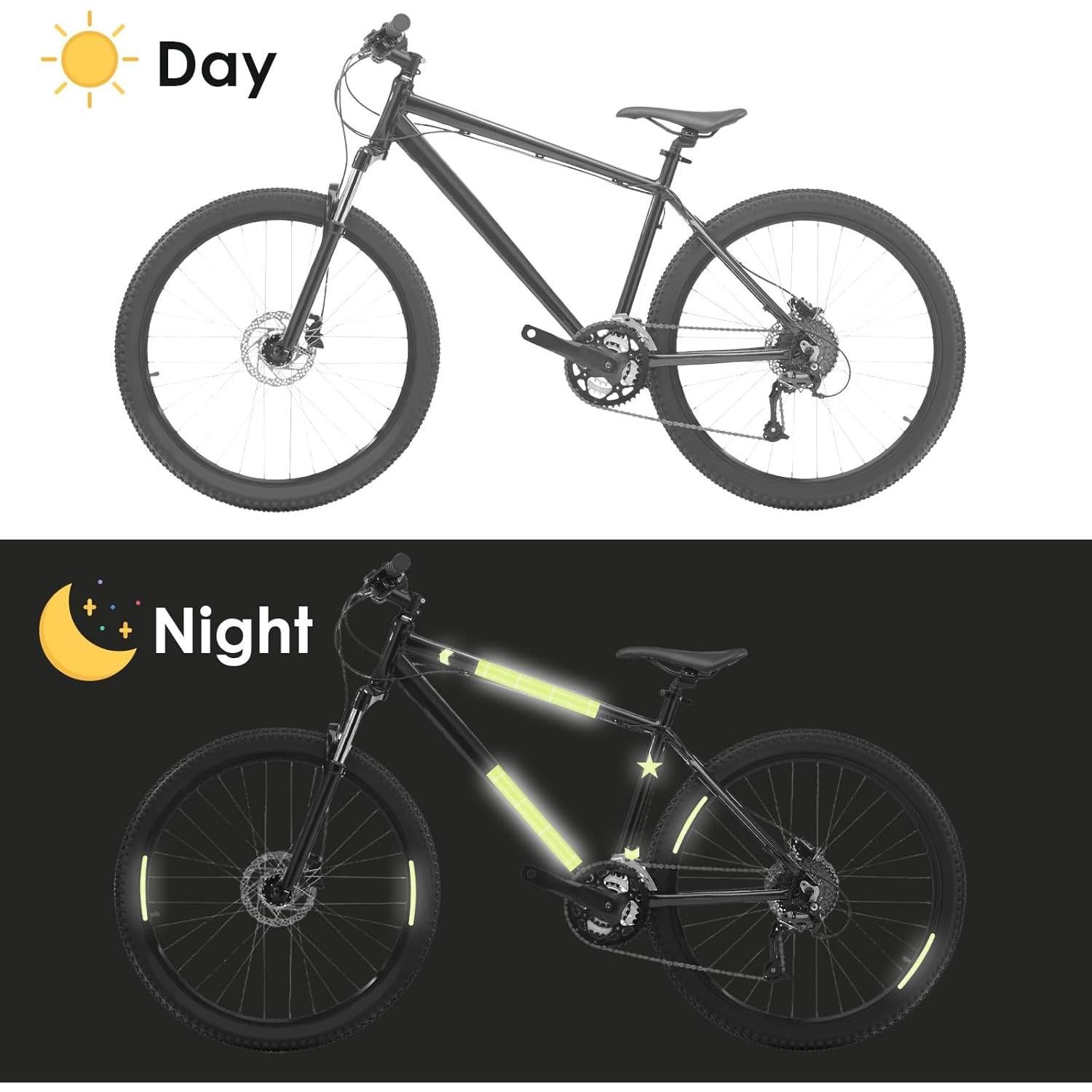 Kit de 84 Calcomanías Reflectivas EupHHonycs para Bicicleta
