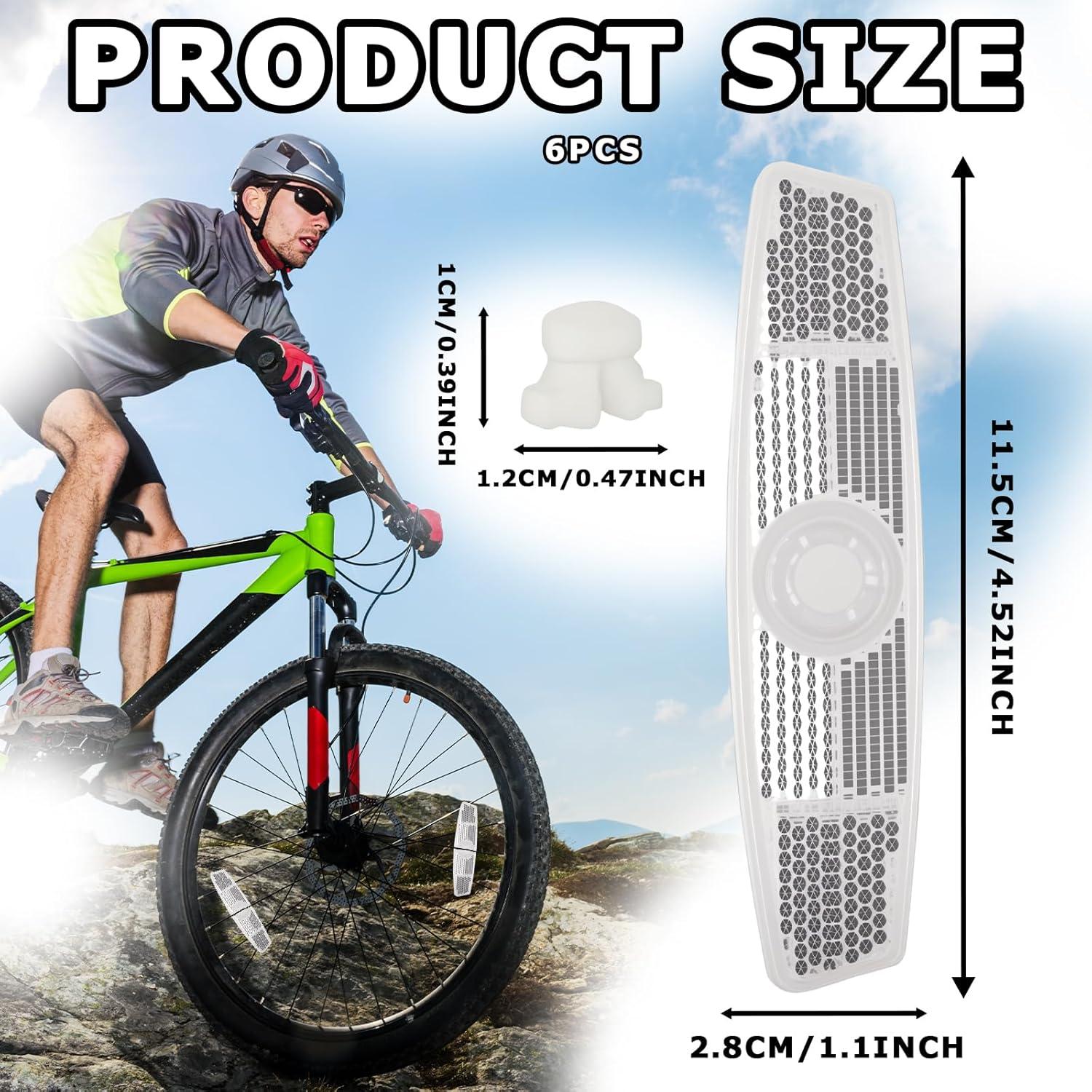 6 Reflectores de Radios de Bicicleta Fampery - Seguridad Nocturna