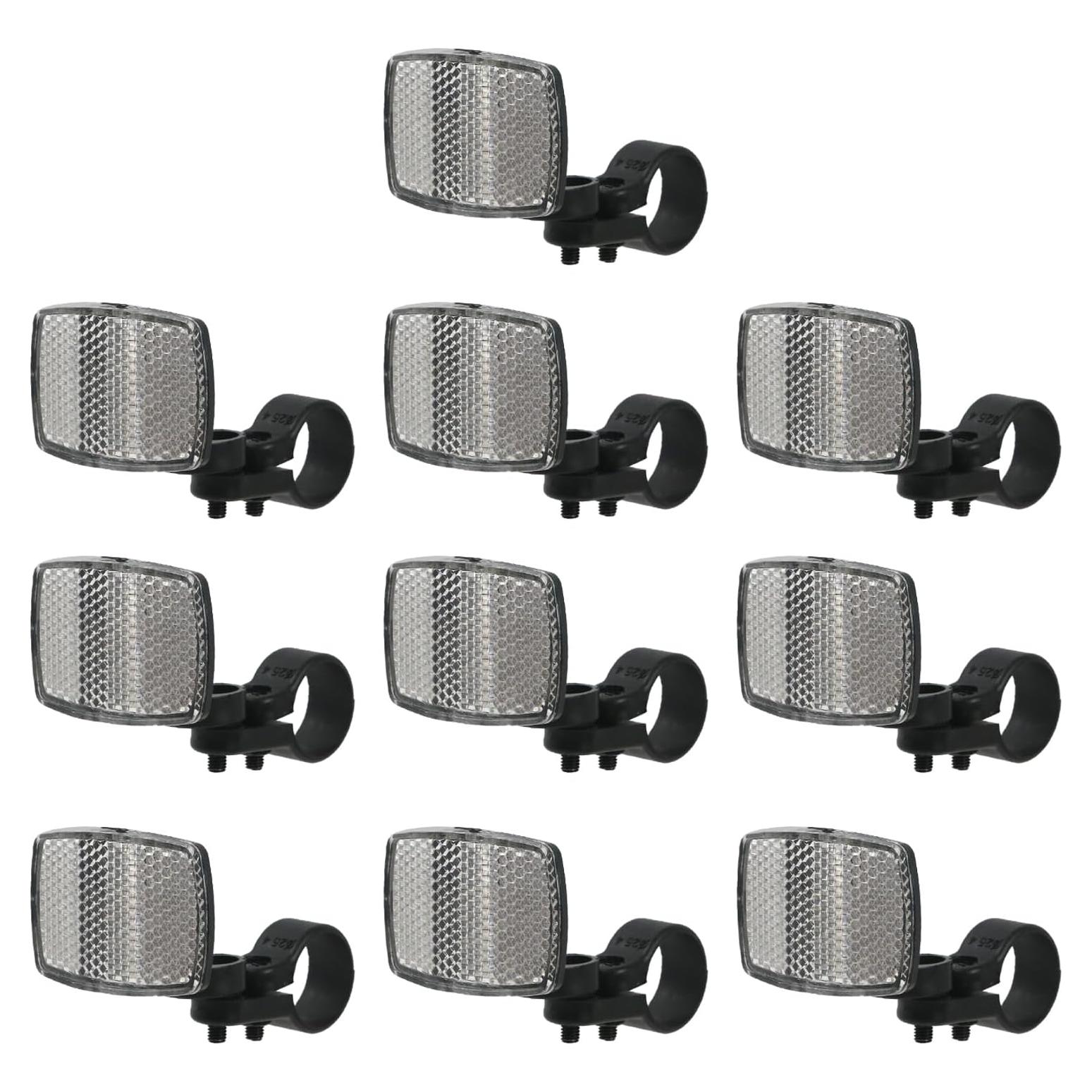 10 Reflectores Frontales de Bicicleta Nicerity - Seguridad Nocturna