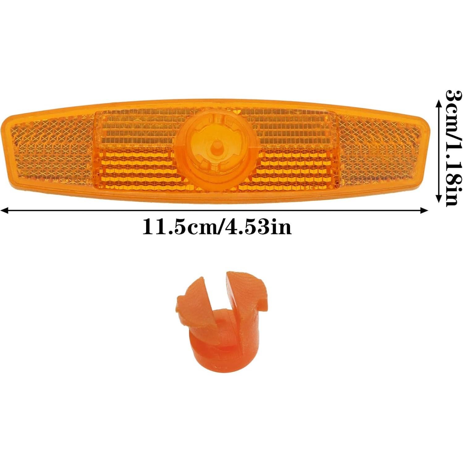 6 Reflectores de Rueda de Bicicleta Safycaby SARO66 - Blanco y Amarillo