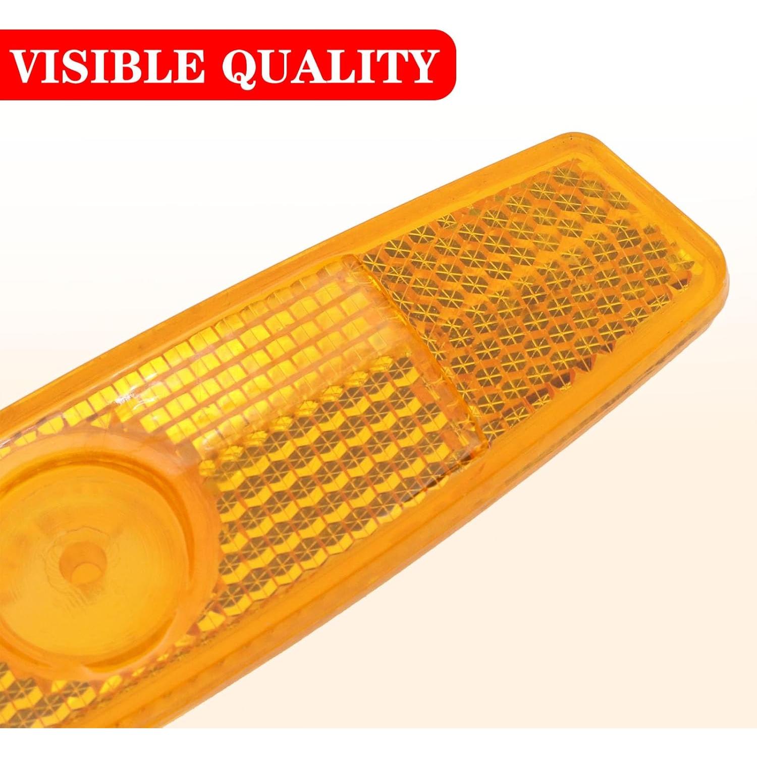 6 Reflectores de Rueda de Bicicleta Safycaby SARO66 - Blanco y Amarillo