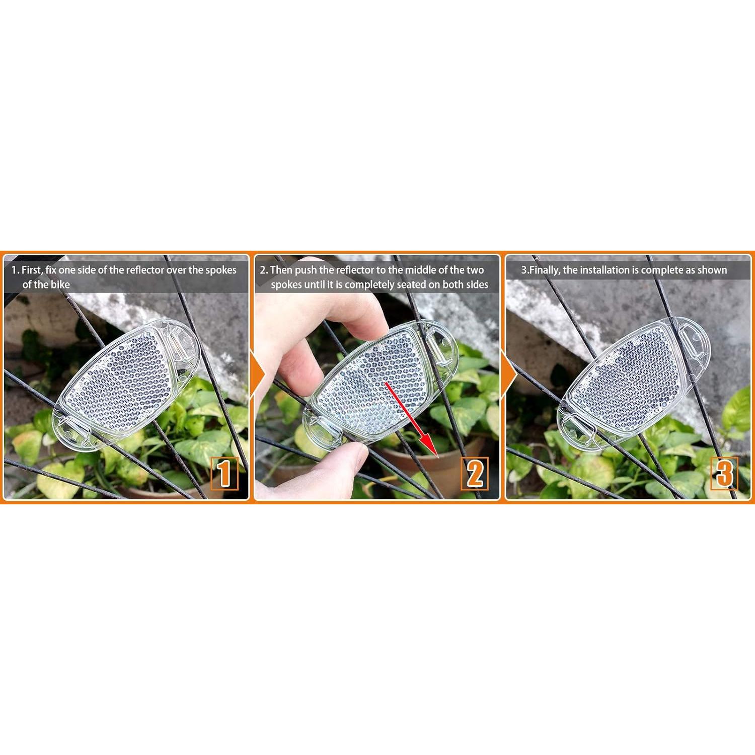 Reflectores de Rueda de Bicicleta MFC PRO 2 Piezas Blanco