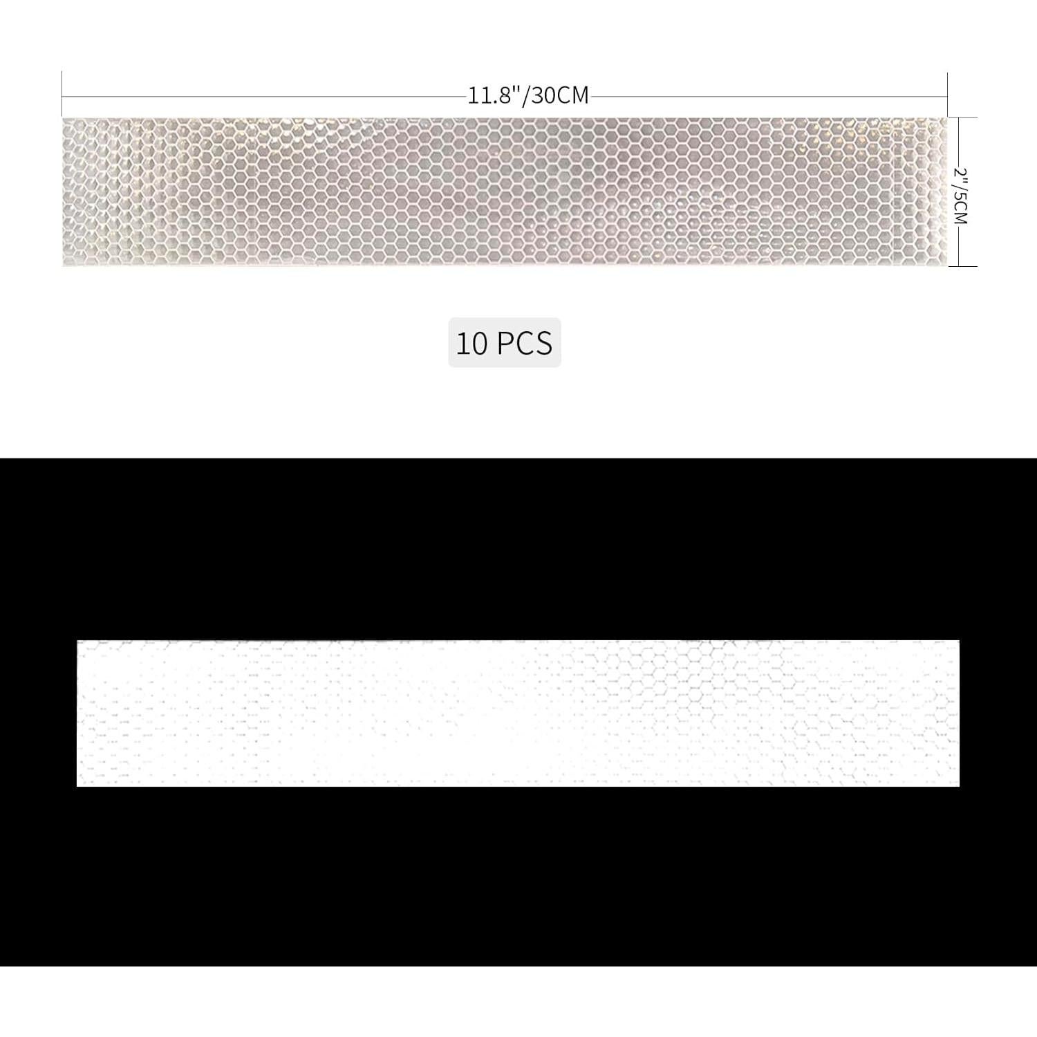 Cinta Reflectante Flexible 5 cm x 30 cm - 10 Pcs Dodgelav